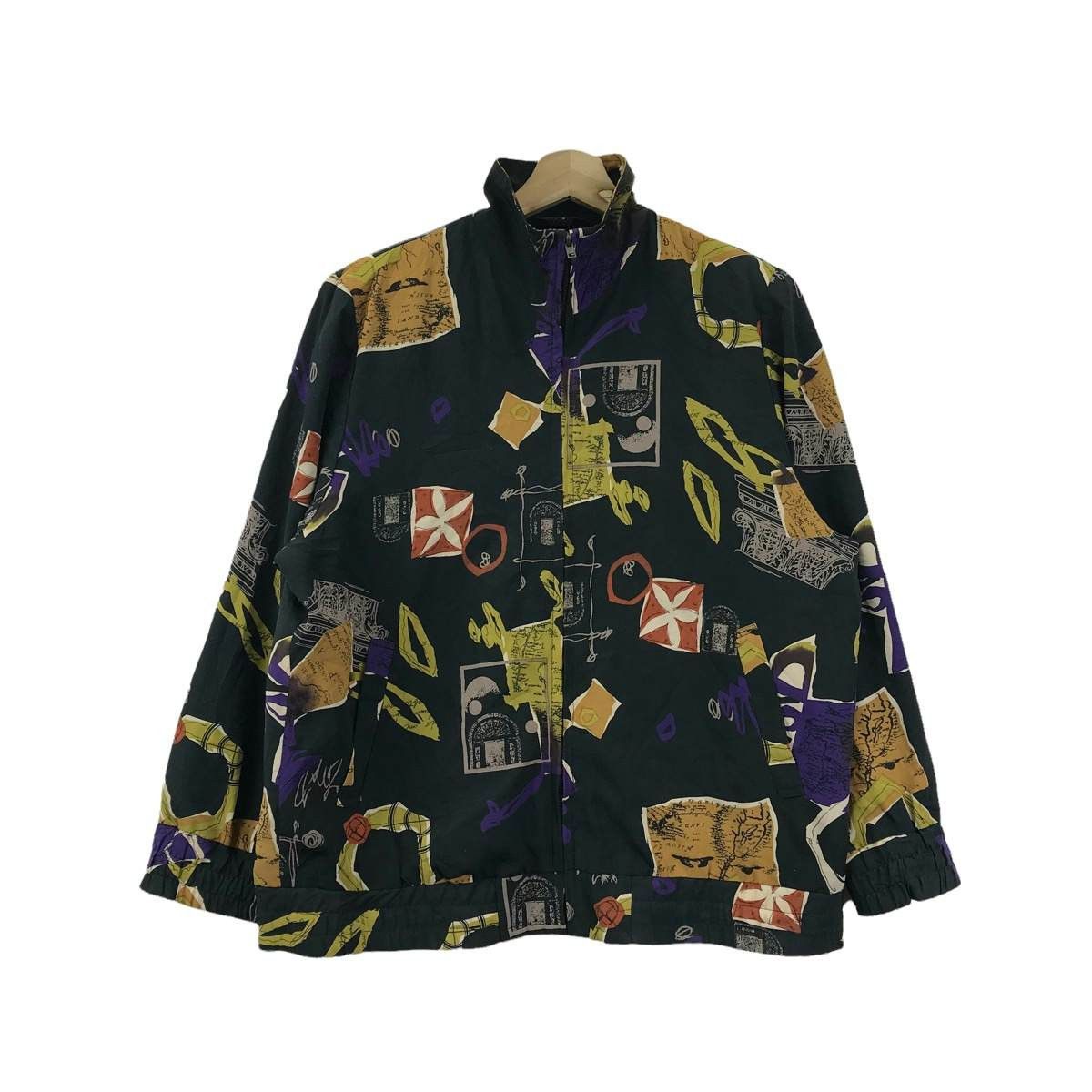 Vtg PAPITA PARIS AOP All Over Print Pop Art Jacket Windbreak