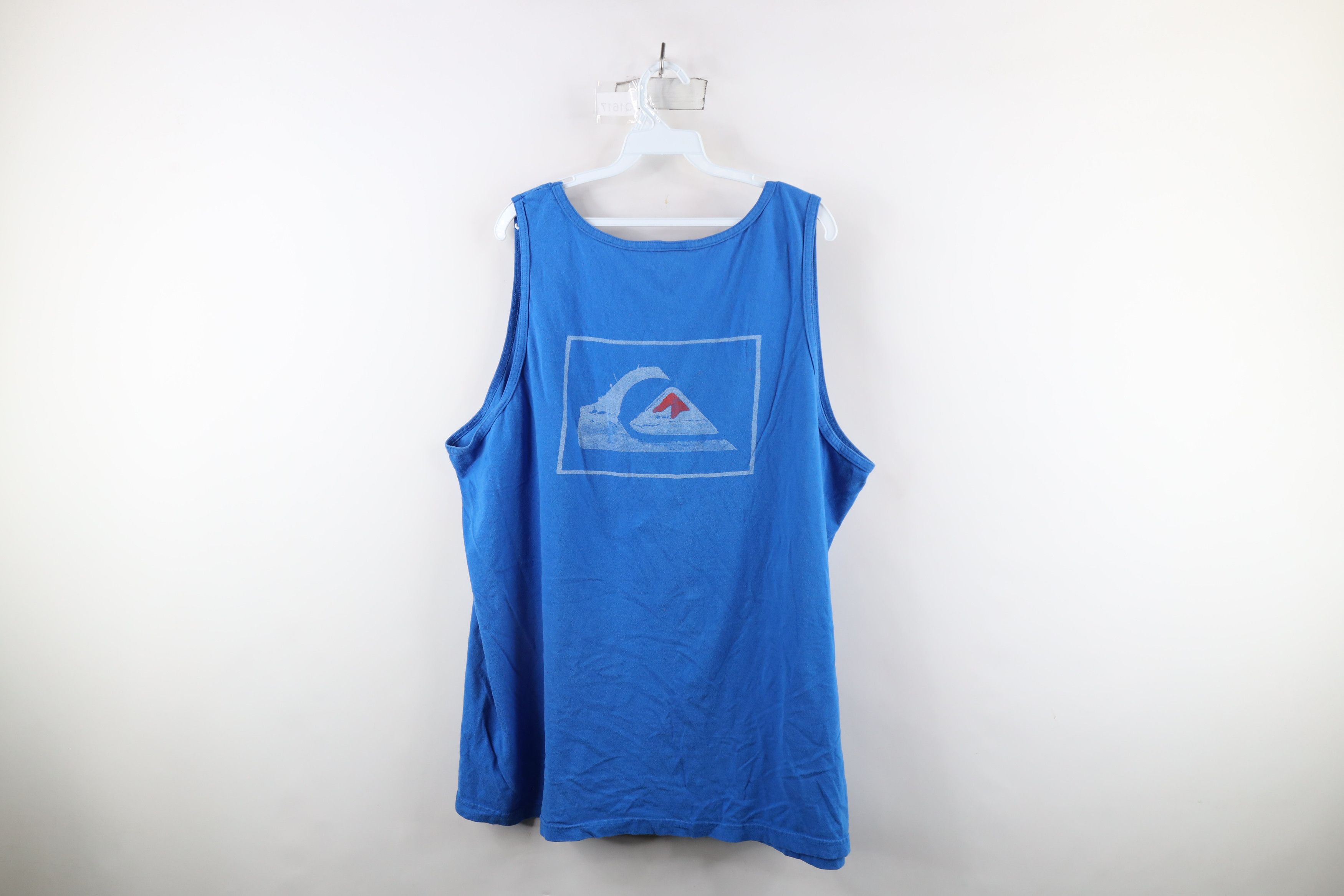 Quiksilver × Vintage Vintage 90s Quiksilver Surfing Logo Tank Top T-Shirt Blue Size US XXL / EU 58 / 5 - 8 Thumbnail