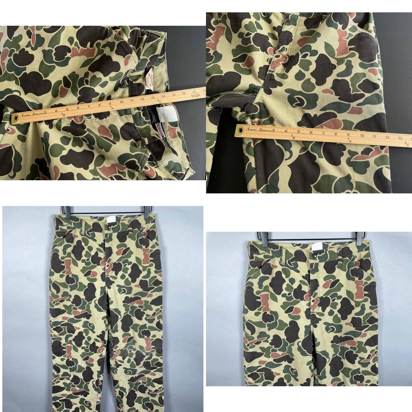 Vintage VINTAGE Cabela's Pants Canvas Camouflage Thinsulate Lined 31 x 33 Men Green 90s Baggy? Size US 31 - 8 Thumbnail