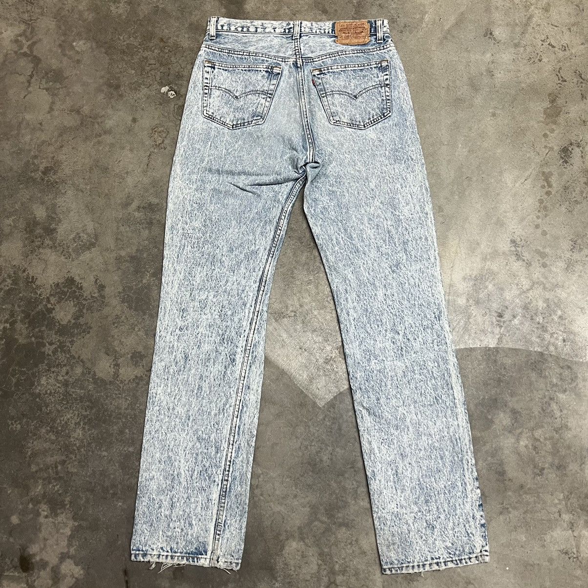 Mens Jeans 1980's Acid Wash Jeans Vintage Levis 501 Acid Wash