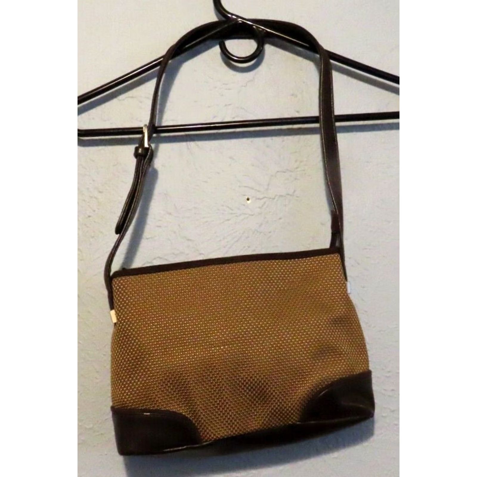 The Sak VINTAGE The Sak Crossbody Bag Small Leather Brown Woven 11x7.5x2 Purse Womens Size ONE SIZE - 5 Thumbnail