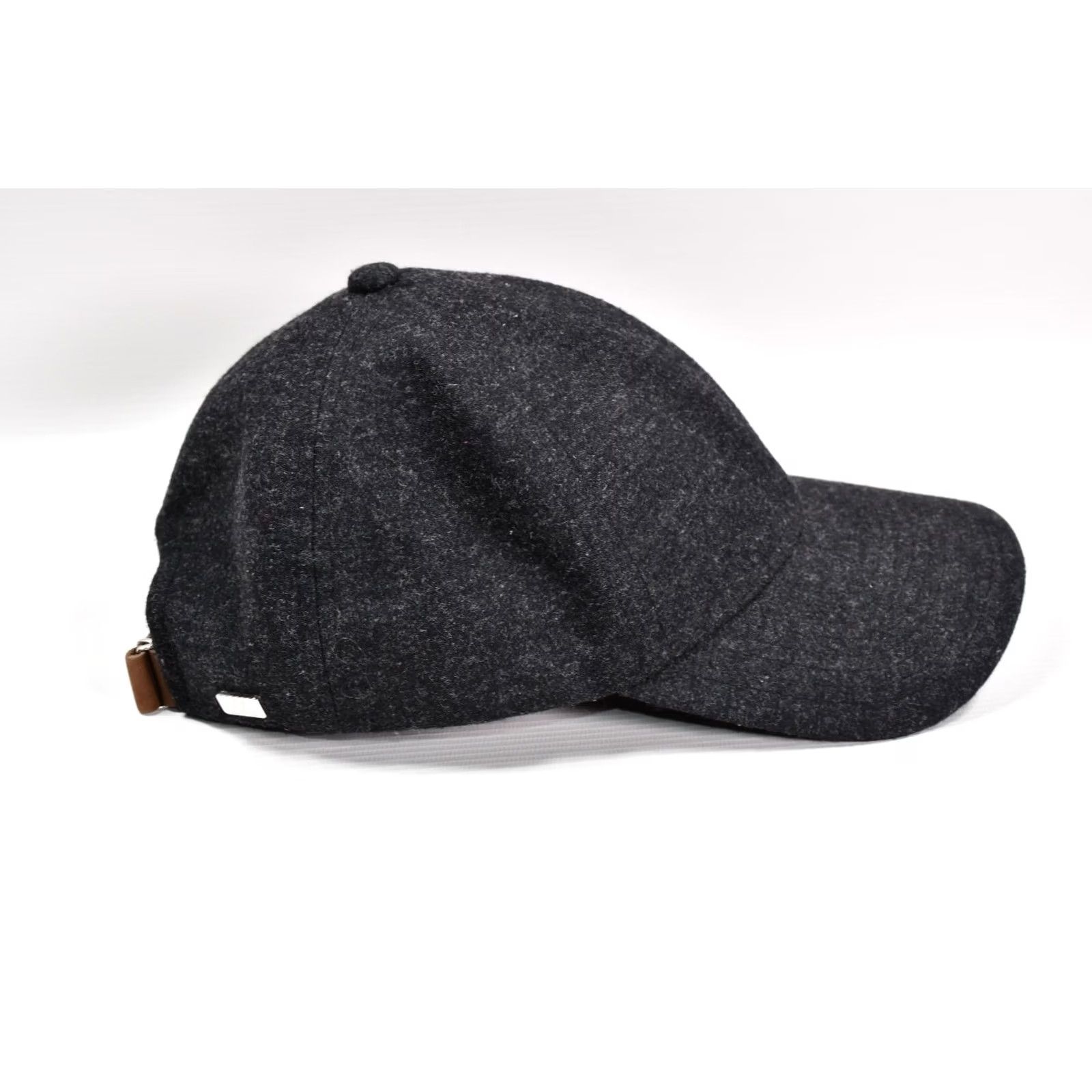 Vintage Varsity Headwear Hat Adjustable M Wool Dark gray 65% Merino Wool 35% Cashmere Solid Casual Men Baseball Cap Fall Spring Summer Winter Mens Size ONE SIZE - 2 Thumbnail