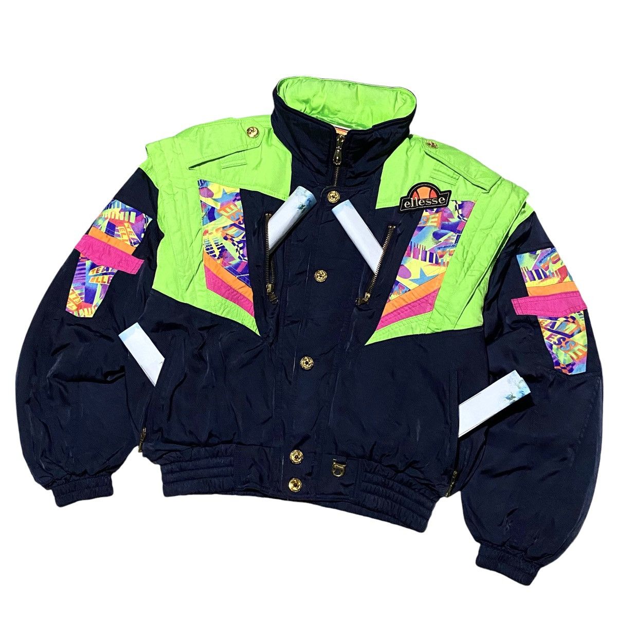 Ellesse × Vintage 🔥SALE🔥 Vintage 90s Ellesse multicolour ski jacket Size US L / EU 52-54 / 3 - 2 Thumbnail