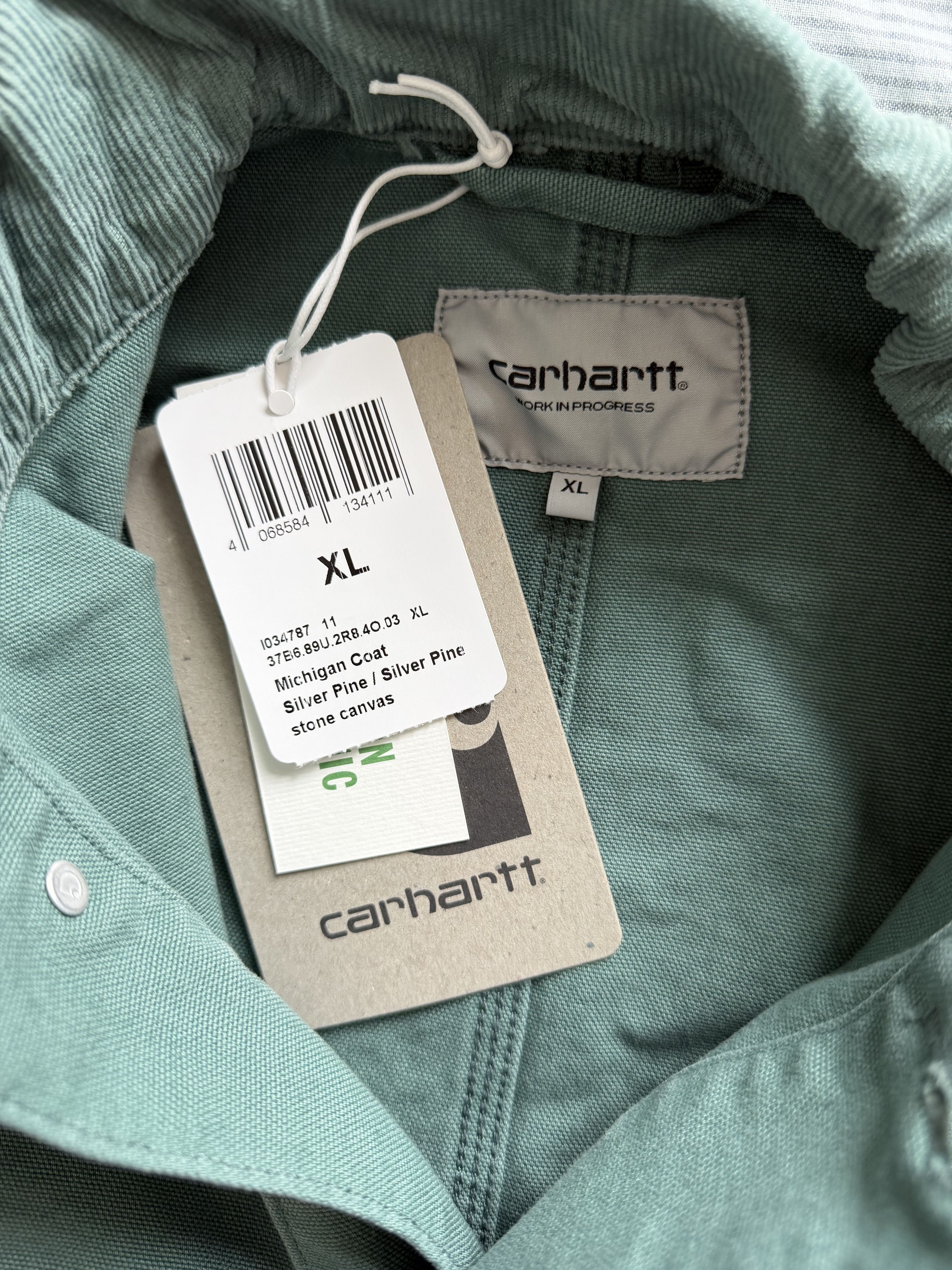 Carhartt Wip Carhartt WIP Michigan Coat in Silver Pine Green Stone Canvas Size US XL / EU 56 / 4 - 7 Thumbnail