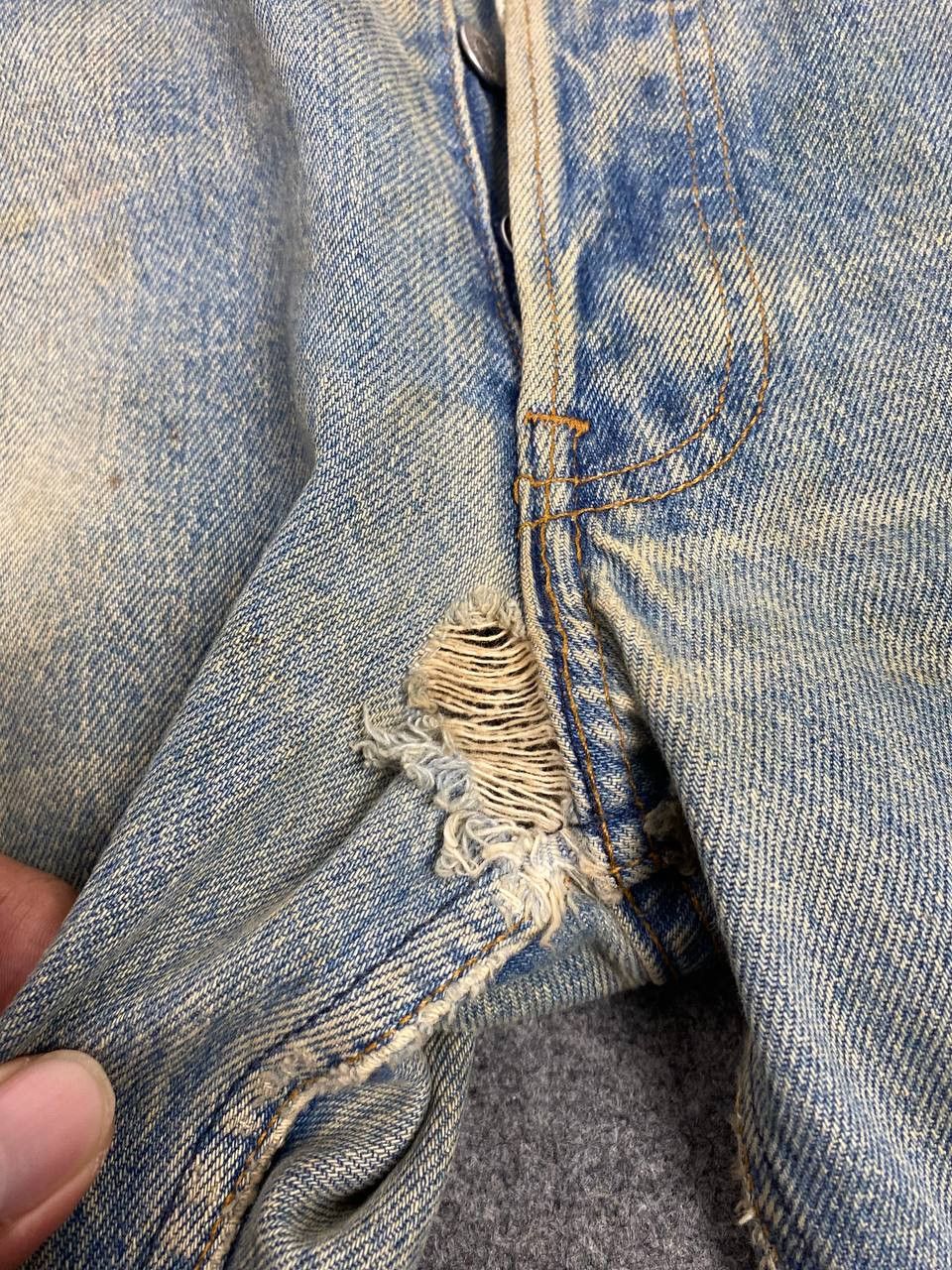 Levi's vintage levis 501-0000 distressed denim nice design Size US 38 / EU 54 - 12 Thumbnail