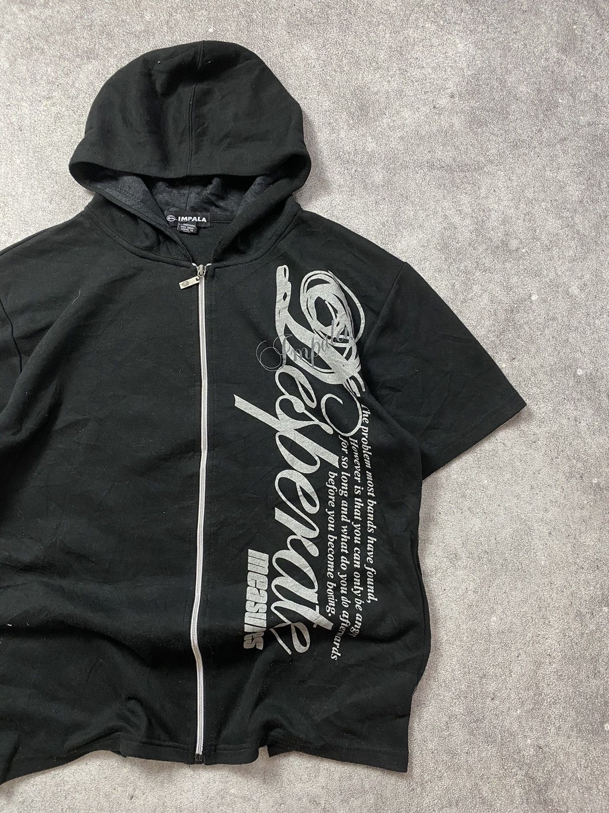 If Six Was Nine × Japanese Brand × KMRii 2000s Impala Short Sleeve Japanese Poem Hoodie Size US M / EU 48-50 / 2 - 3 Thumbnail