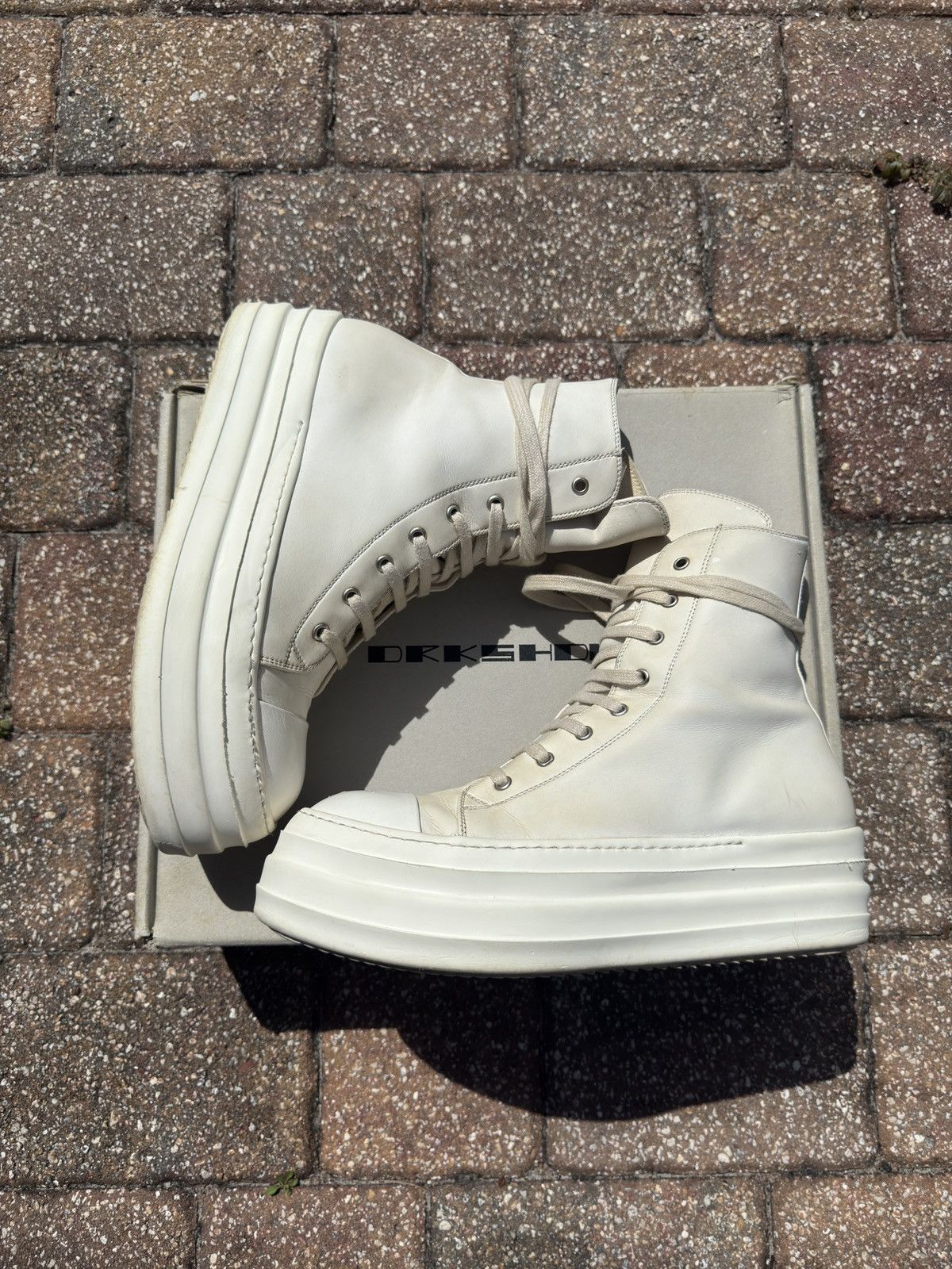 Rick Owens Drkshdw MILK Double Bumper Ramones Size US 10 / EU 43 - 8 Thumbnail