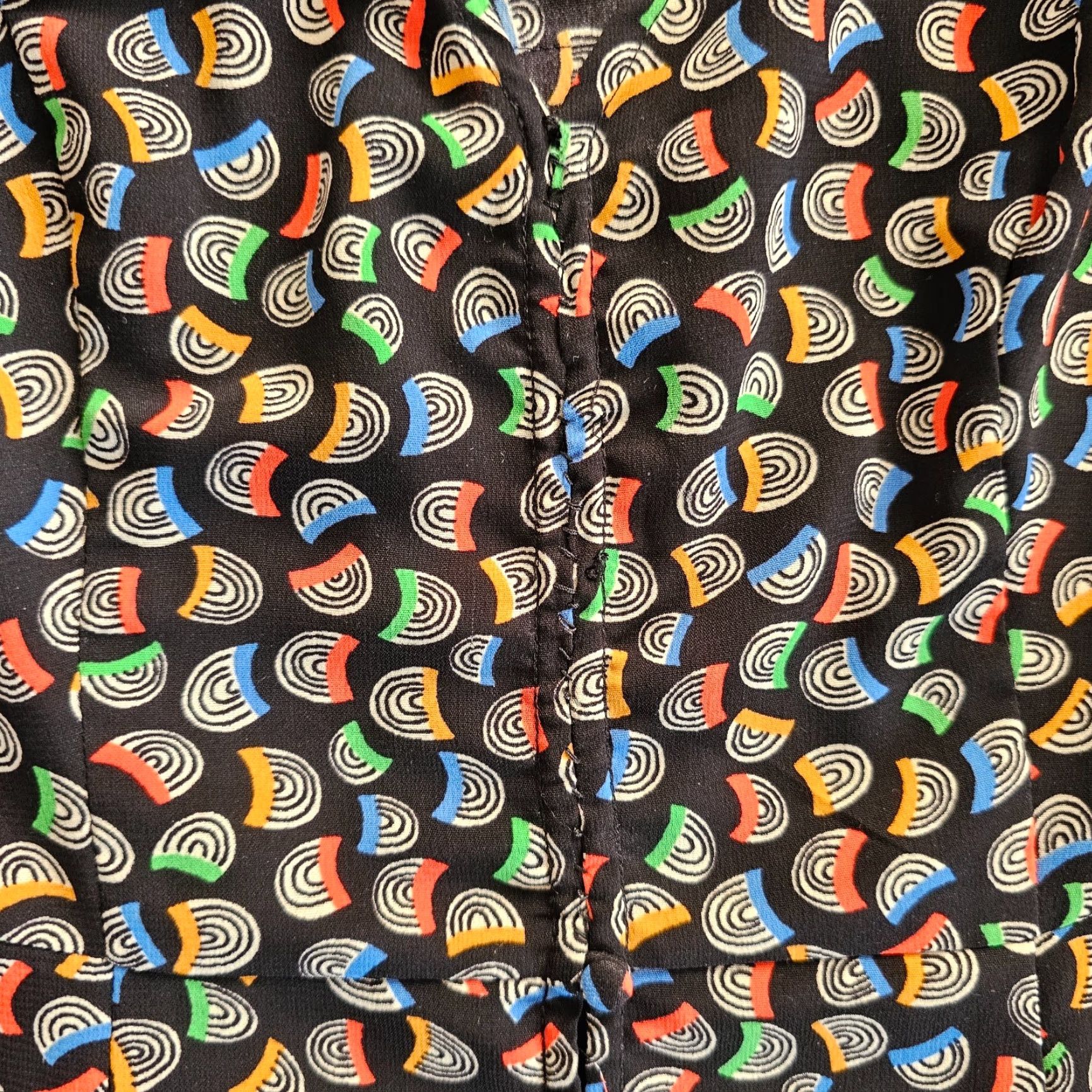 Anthropologie VINTAGE Anthropologie Dress Women Small Black The Doors Jim Morrison Psychedelic Threads Size S / US 4 / IT 40 - 4 Thumbnail