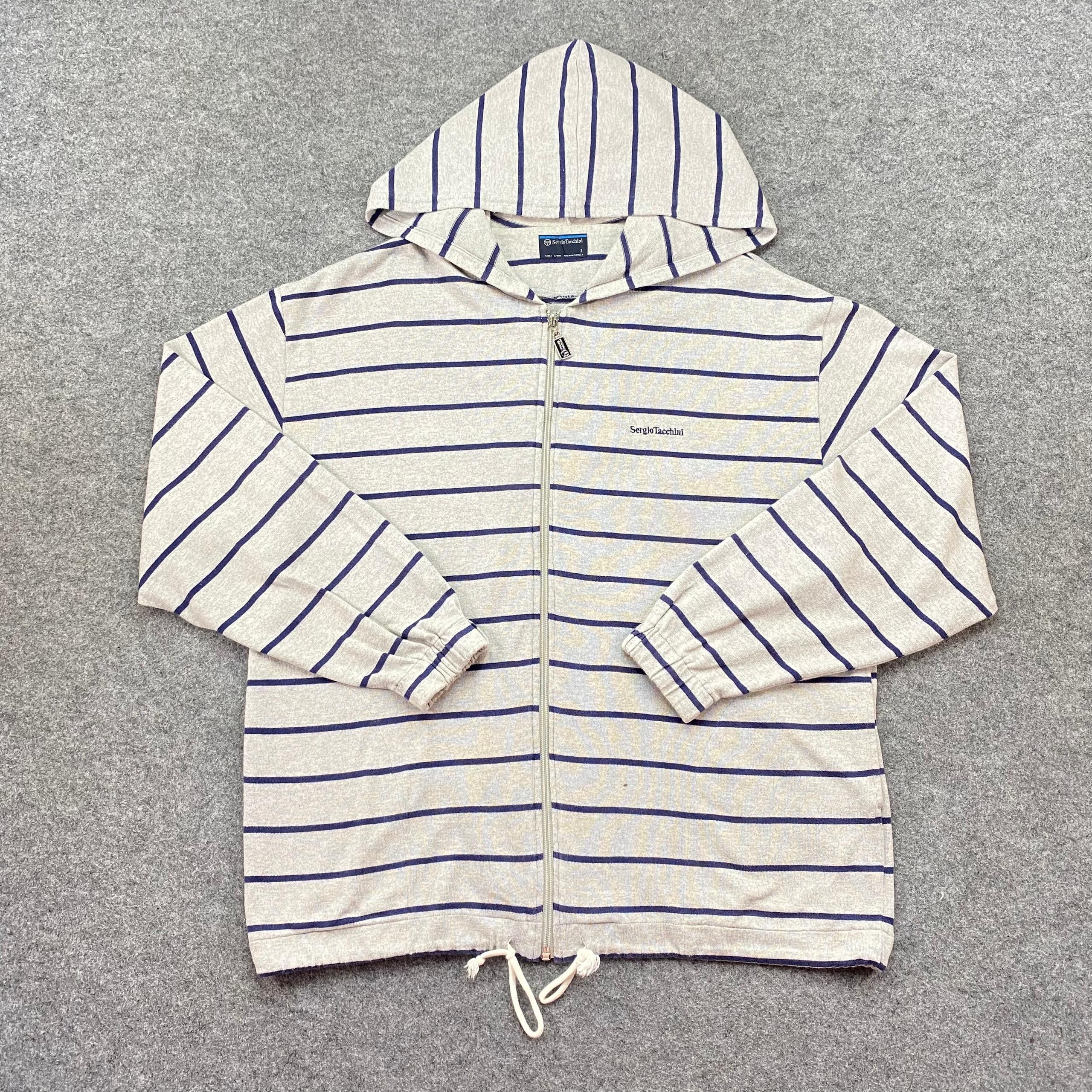 Sergio Tacchini Vintage Sergio Tacchini Stripe Zipper Jacket Size US L / EU 52-54 / 3 - 1 Thumbnail