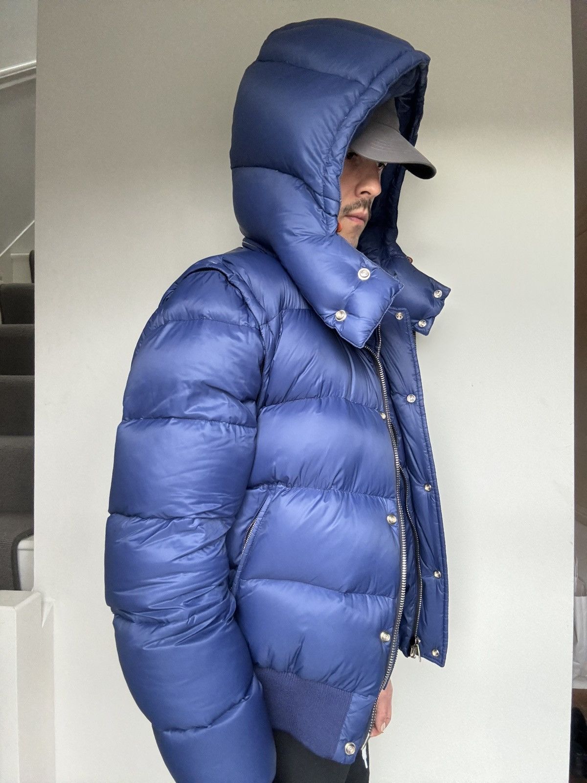 Alexander McQueen Alexander McQueen Dancing Skeleton Blue Puffer Jacket Size US XXL / EU 58 / 5 - 11 Thumbnail