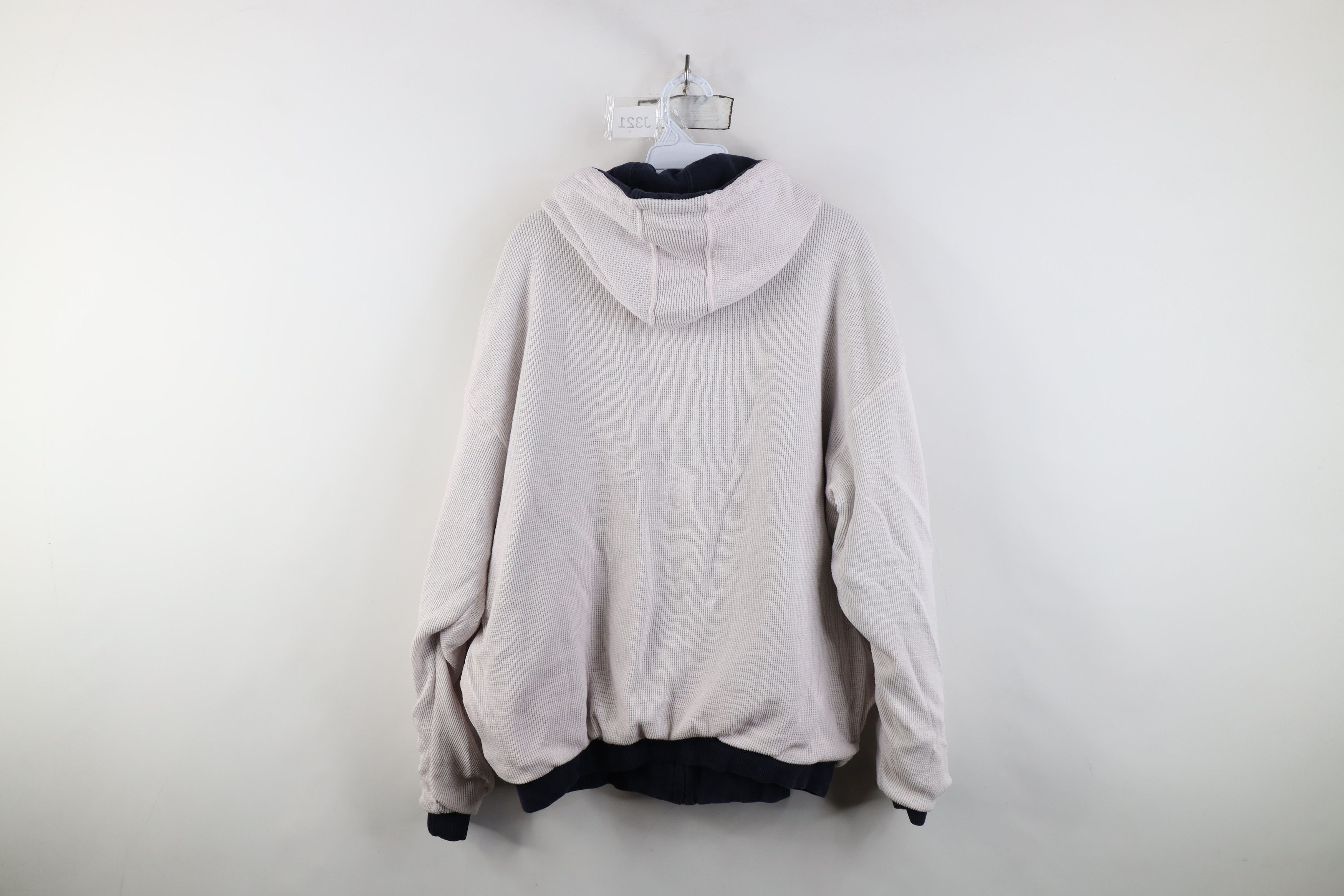 Vintage Vintage 90s Y2K Streetwear Reversible Knit Blank Hoodie Size US XL / EU 56 / 4 - 14 Thumbnail