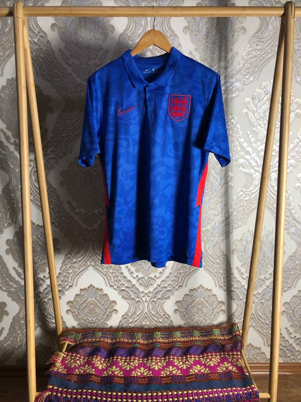 Nike × Vintage VERY RARE NIKE ENGLAND SOCCER JERSEY RETRO BLOKECORE DRILL Size US L / EU 52-54 / 3 - 1 Thumbnail