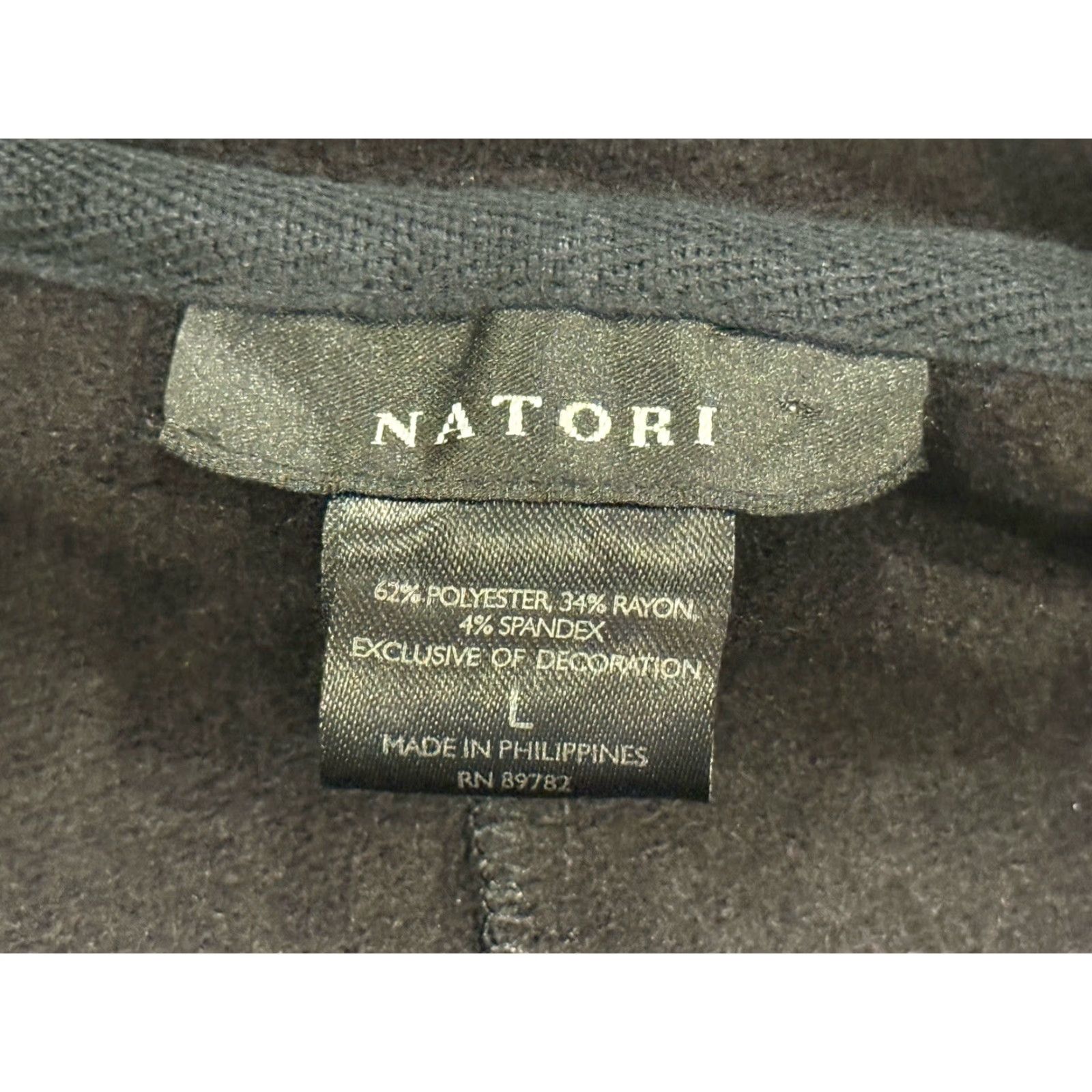 Vintage Natori Blouse Women L Black Mock Neck Long Sleeve Poncho Top Womens Size L / US 10 / IT 46 - 4 Thumbnail