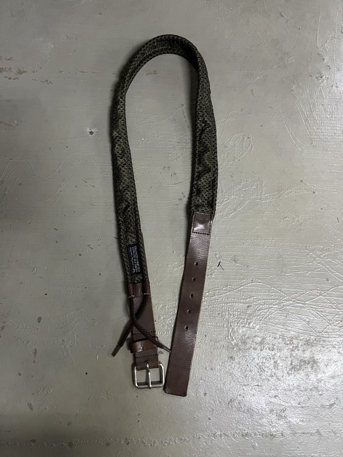 Final Home Final Home Issey Miyake Leather/Mesh Utility Tactical Belt Size ONE SIZE - 3 Thumbnail