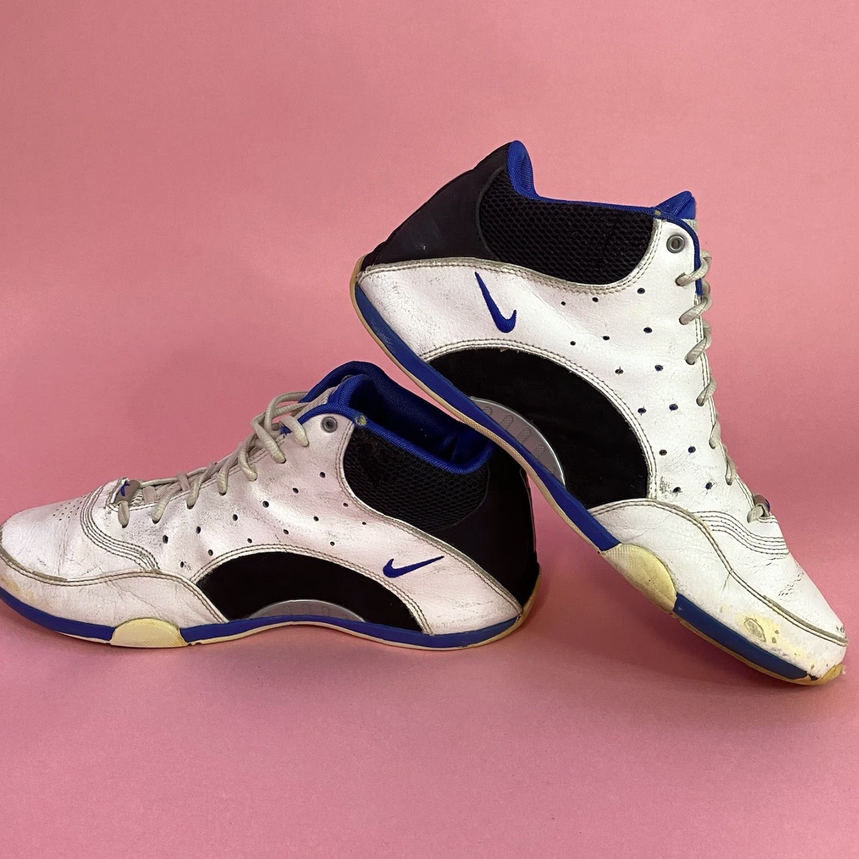 Nike Nike Air Zoom Basketball Sneakers Mens Size 11 US White Blue 318199-141 Nike Brand Sneaker Mens Size 11 US White Blue Size US 11 / EU 44 - 7 Thumbnail