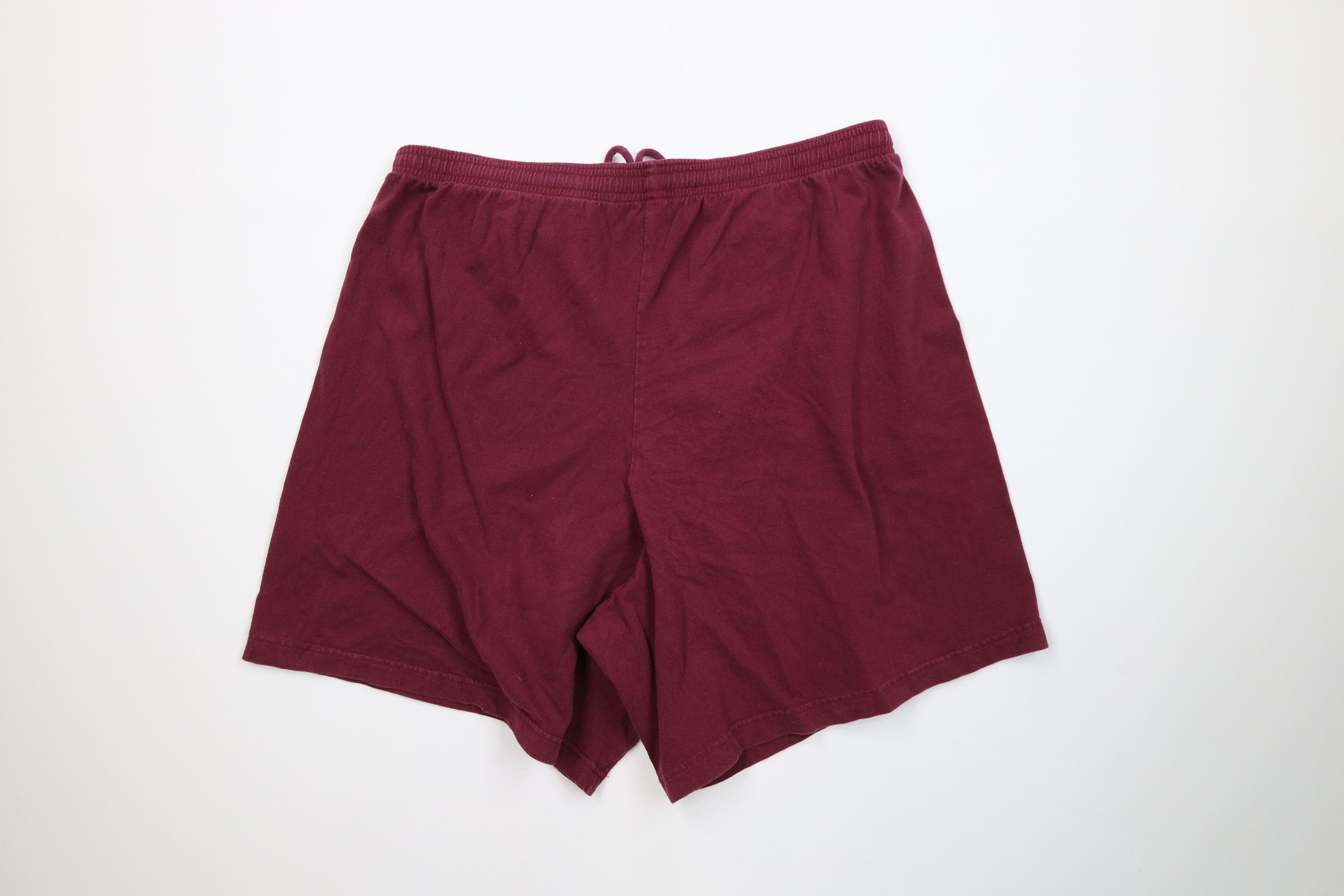 Vintage Vintage 90s Streetwear Blank Above Knee Shorts Cotton Maroon Size US 38 / EU 54 - 7 Thumbnail