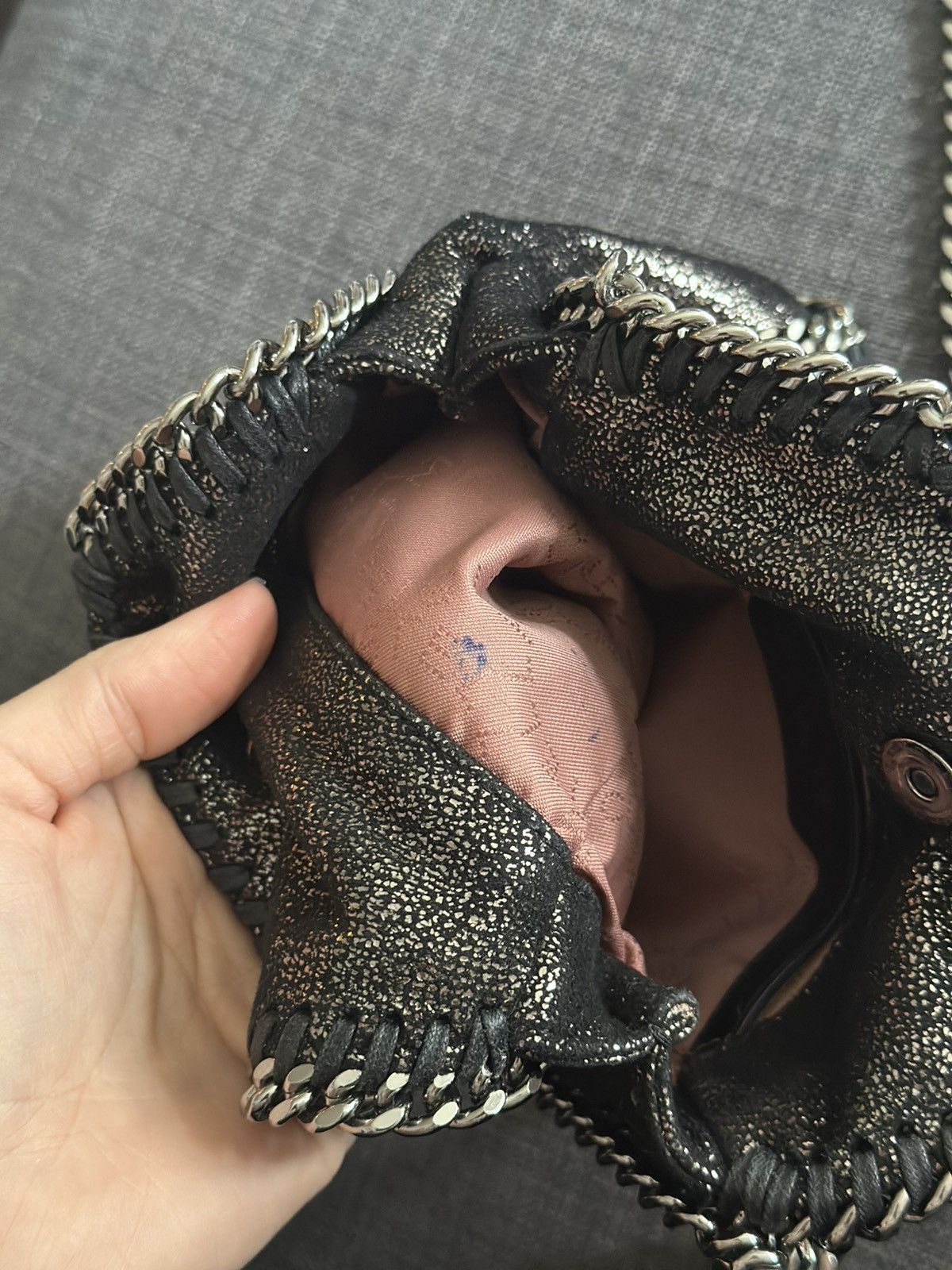 Stella Mccartney mini Falabella crossbody bag in Bronze