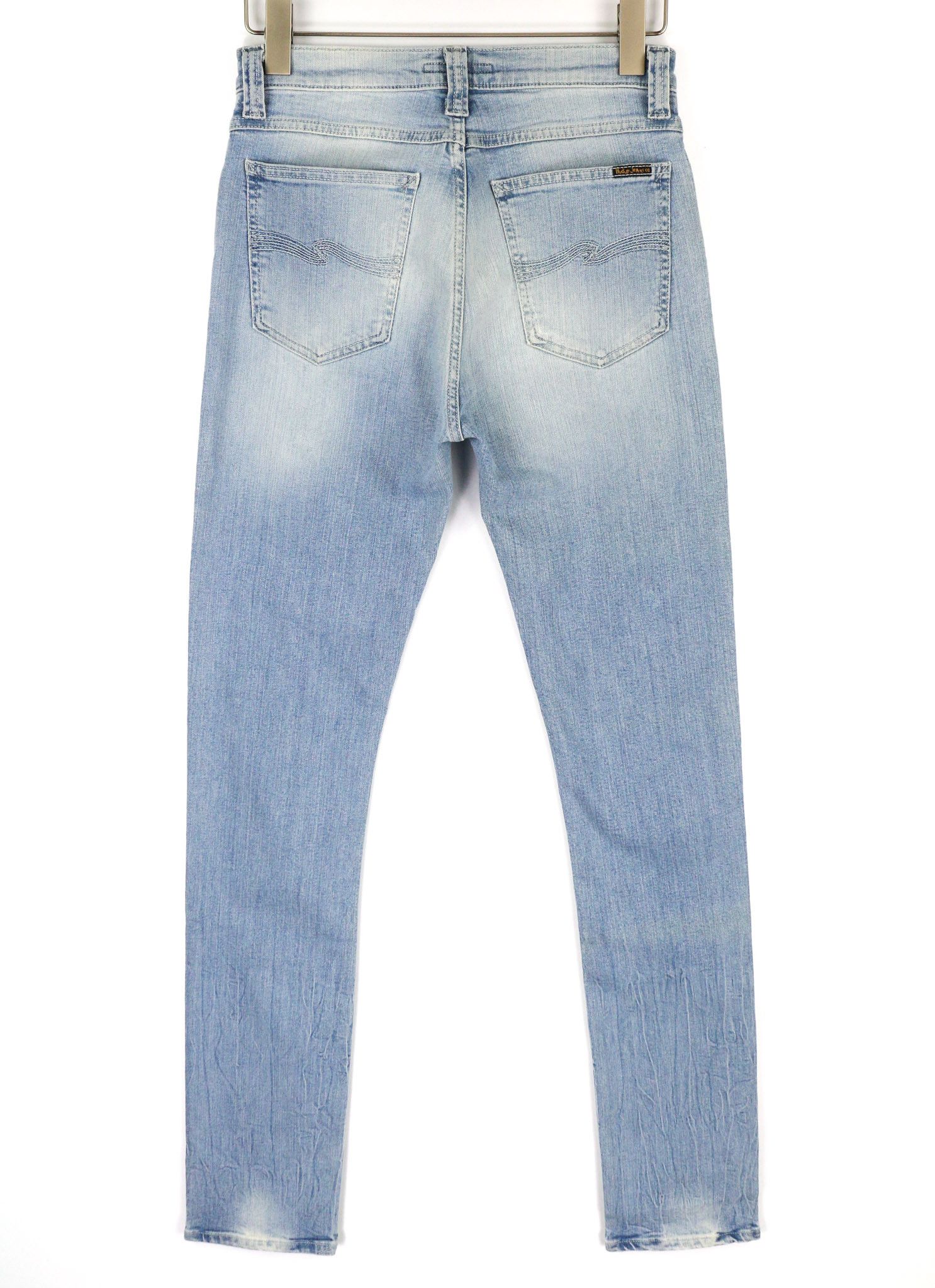 Nudie Jeans HIGH KAI W29/L34 Light Bleached Indigo Blue Jeans 81929 Size US 29 - 2 Thumbnail