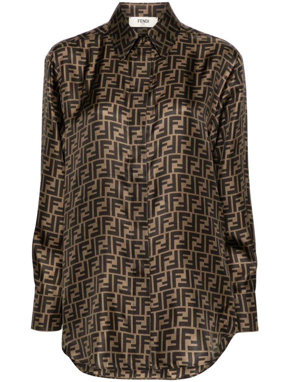 Fendi FF SILK SHIRT Size S / US 4 / IT 40 - 1 Thumbnail