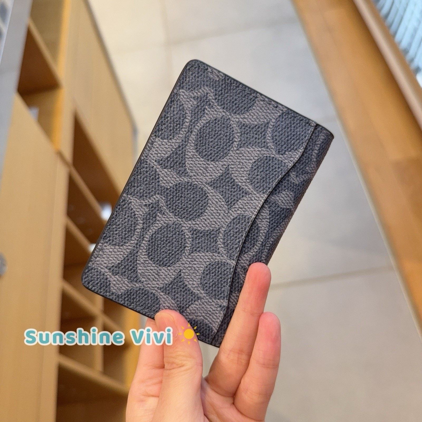 Coach NWT Coach Id Wallet CW367, Light Denim / Midnight Navy Size ONE SIZE - 3 Thumbnail