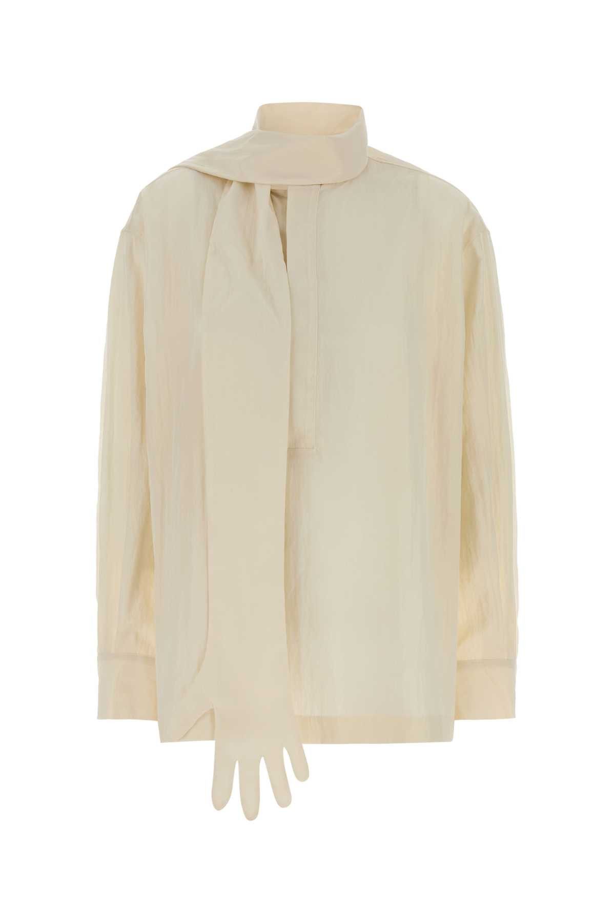 Jean Paul Gaultier Ivory Lyocell Blend Blouse Size XS / US 0-2 / IT 36-38 - 1 Thumbnail