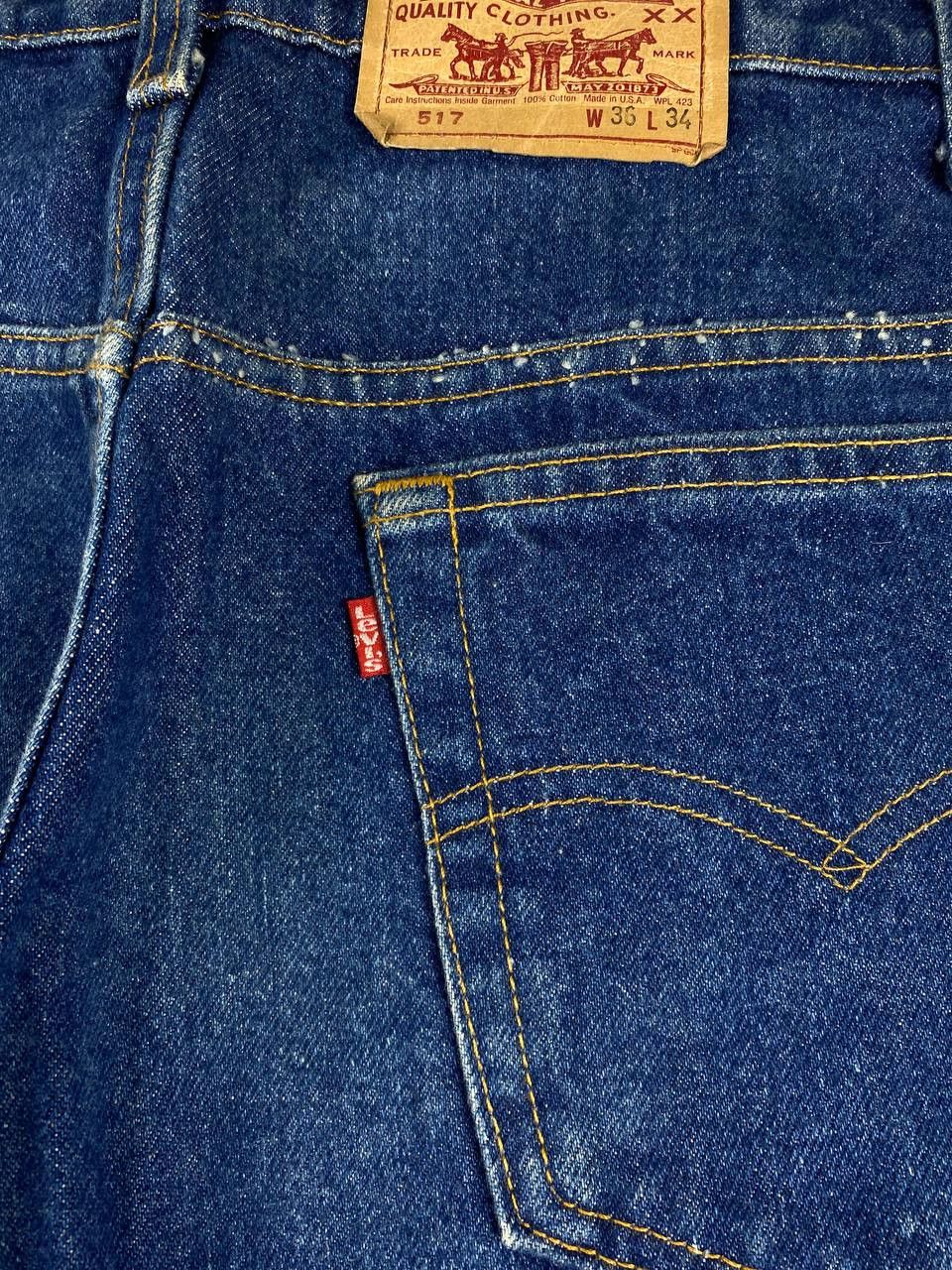 Levi's vintage levis 517 bootcut flare denim nice design Size US 37 - 4 Thumbnail
