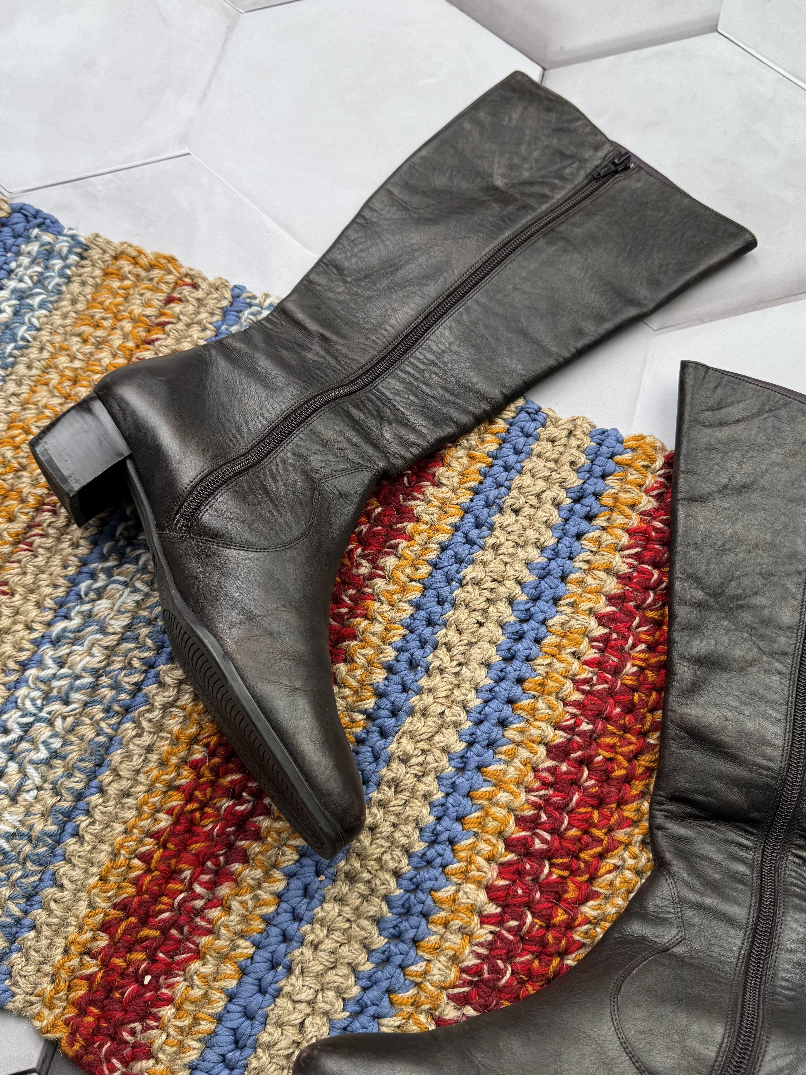 Japanese Brand Vintage Leather Boots Size US 7 / IT 37 - 5 Thumbnail
