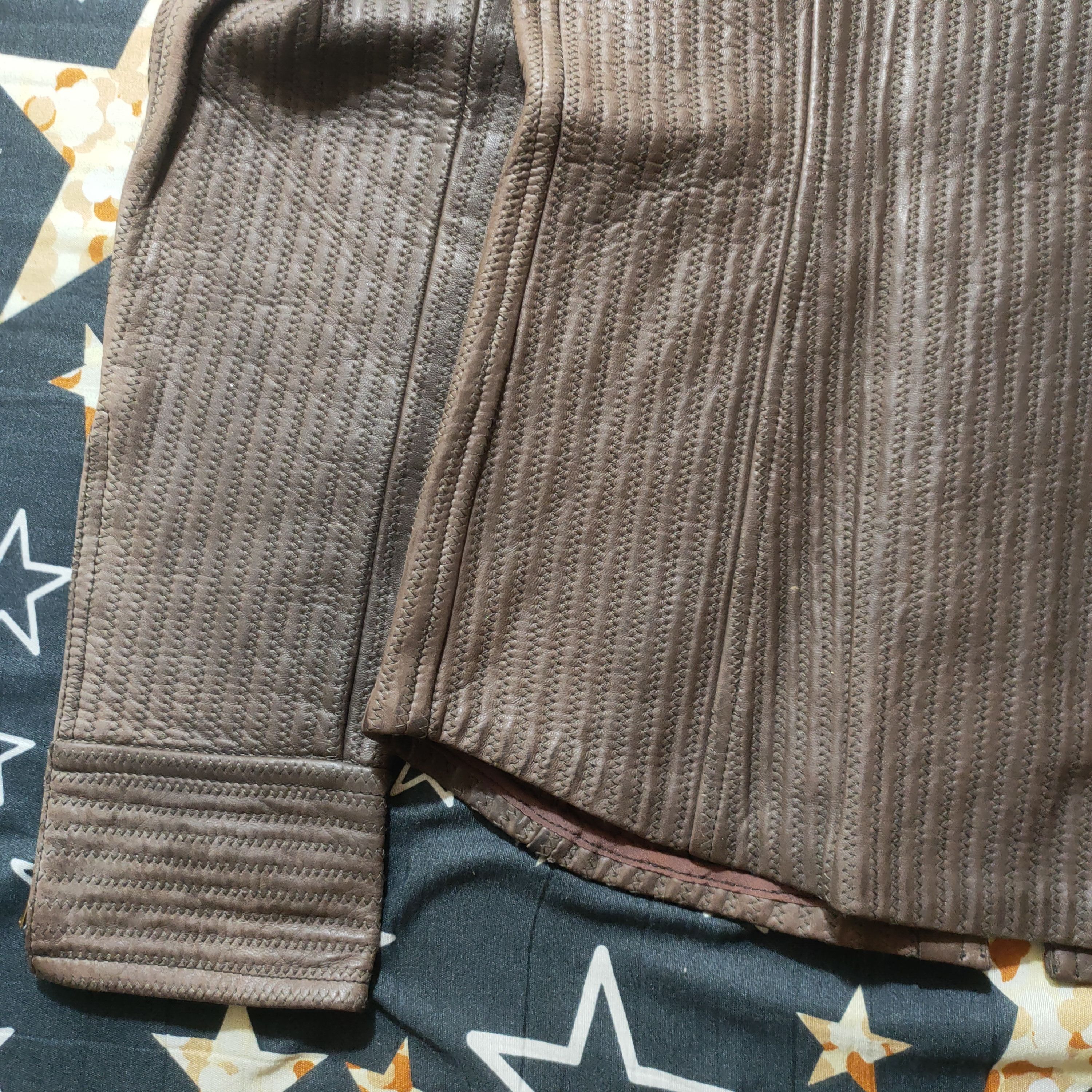 Gucci × Vintage Gucci Stitched Leather Jacket Size S / US 4 / IT 40 - 16 Thumbnail