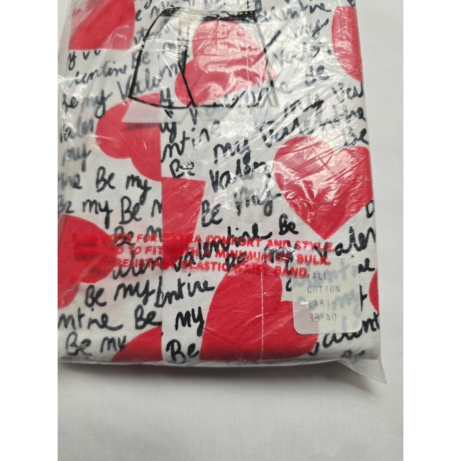 Vintage Vintgae Be My Valintine Boxers L Valintines Day Novilty 90s Size 40 - 2 Thumbnail