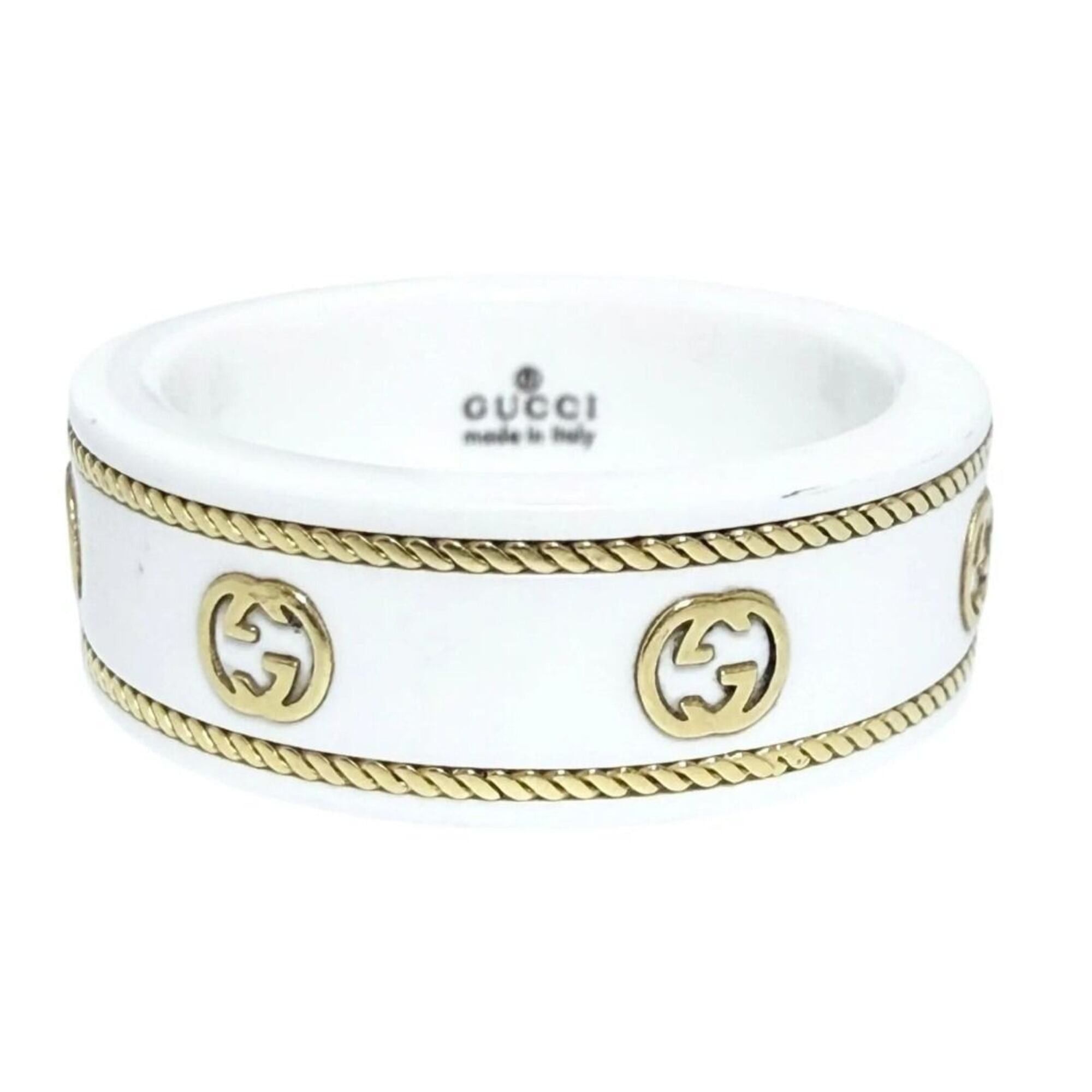 Gucci Gucci unisex interlocking G ring, 18K gold, size 10, pinky ring. Size ONE SIZE - 1 Thumbnail