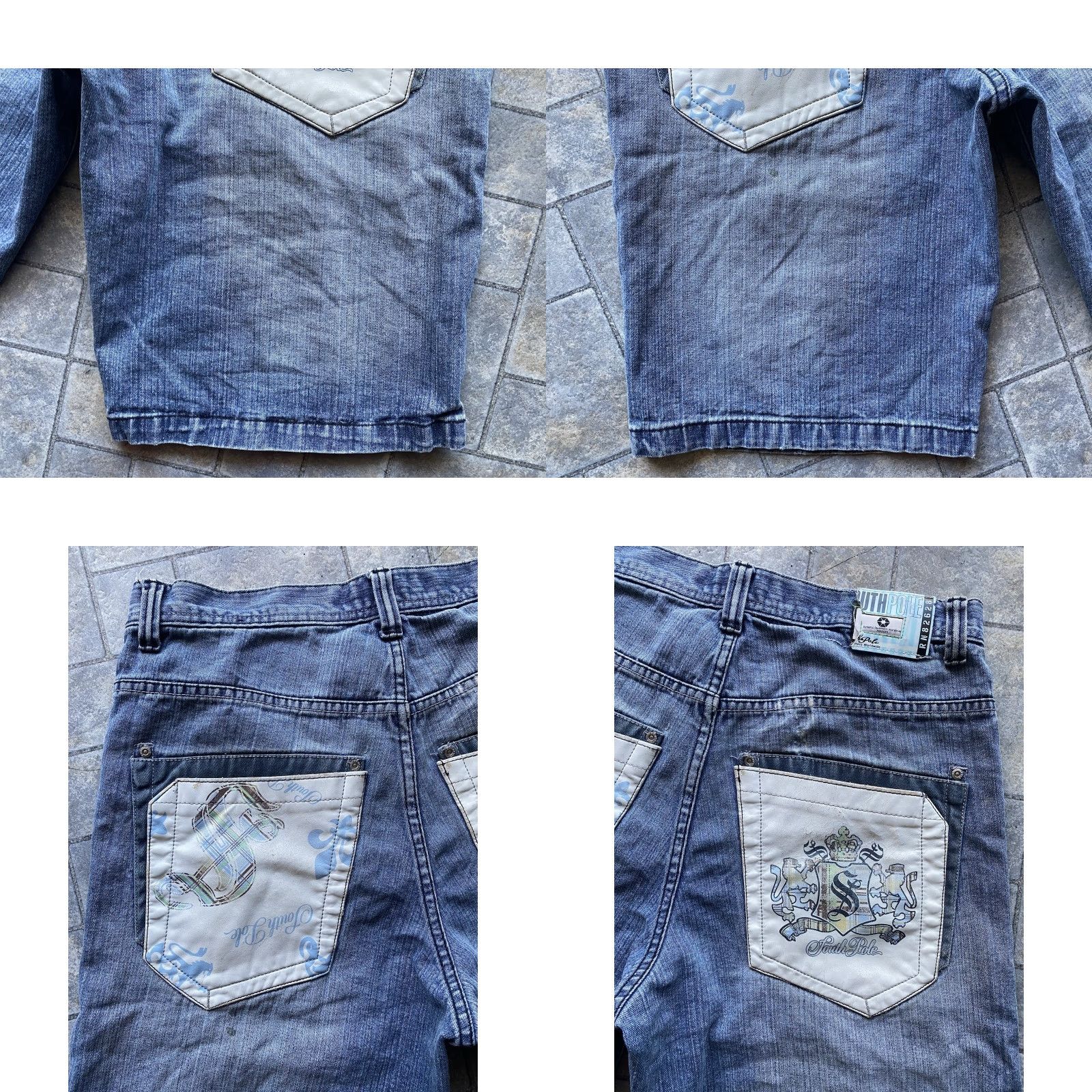 Southpole Southpole Denim Shorts Jorts Y2K Men’s 36 Blue Back Pocket Designs Flaws Wear Grunge 90s Hip Hop Mens Size US 36 / EU 52 - 9 Thumbnail