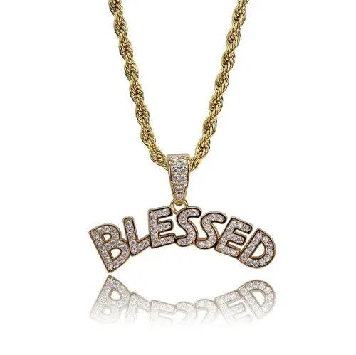 Jewelry × Vintage Rock Rapper Blessing Letter Necklace Size ONE SIZE - 3 Thumbnail