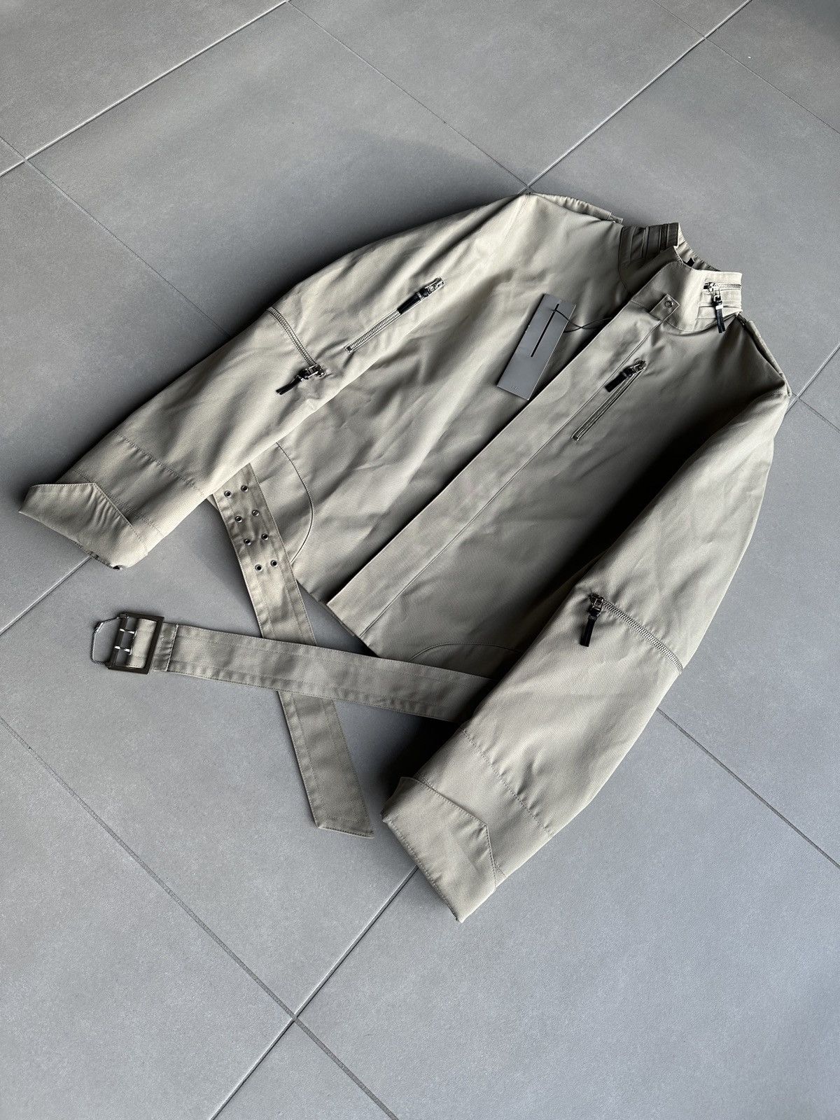 Dior × Hedi Slimane Dior Homme SS03 “Follow me” belted rider moto jacket Size US M / EU 48-50 / 2 - 5 Thumbnail