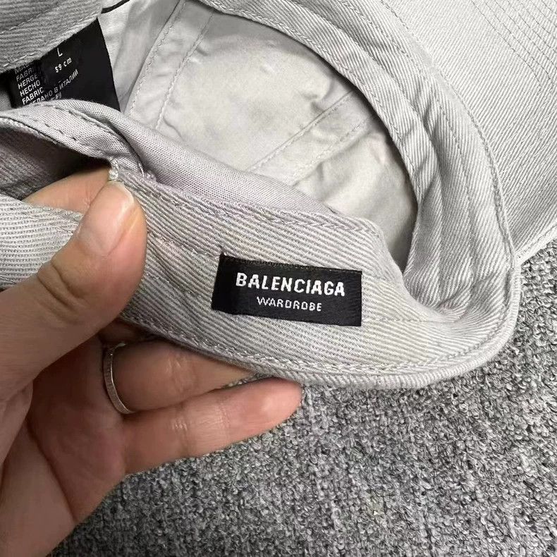 Balenciaga Balenciaga Cement grey monogram logo embroidered baseball c Size ONE SIZE - 5 Thumbnail