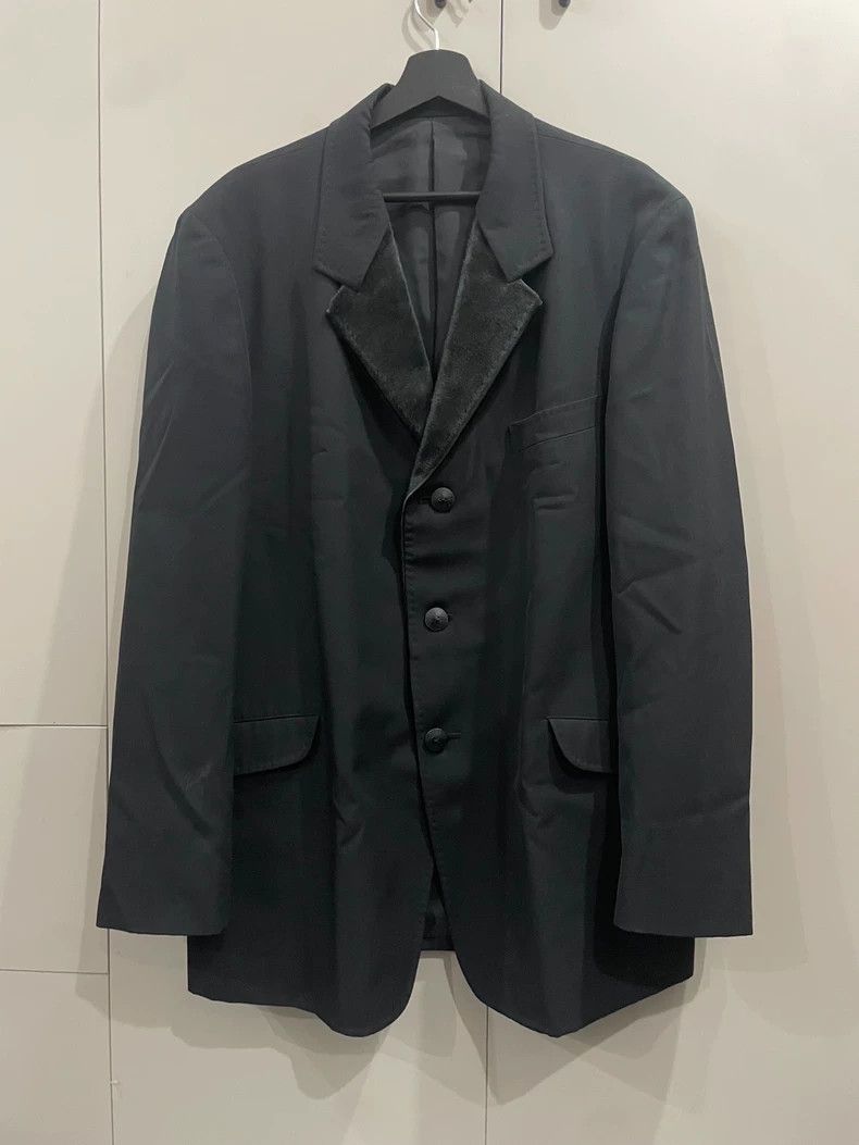 Yohji Yamamoto Yohji Yamamoto size 3 2002aw Wings Fur Collar blazer Size 36R - 1 Thumbnail