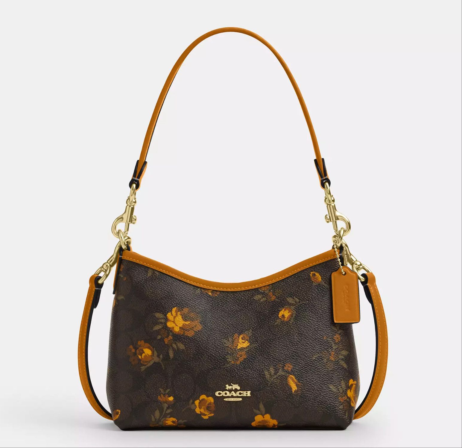 Coach Laurel Small Shoulder Bag In Signature Canvas With Floral Size ONE SIZE - 5 Thumbnail