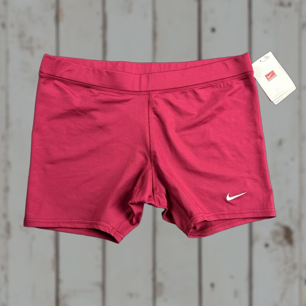 Nike Nike Fit Dry Bike Shorts Women L Maroon Size 36" / US 14 / IT 50 - 1 Thumbnail