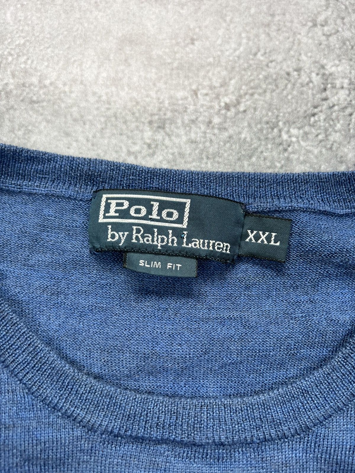 Polo Ralph Lauren Polo Ralph Lauren Blue Light Sweater Mens Merino Wool Size US XXL / EU 58 / 5 - 4 Thumbnail