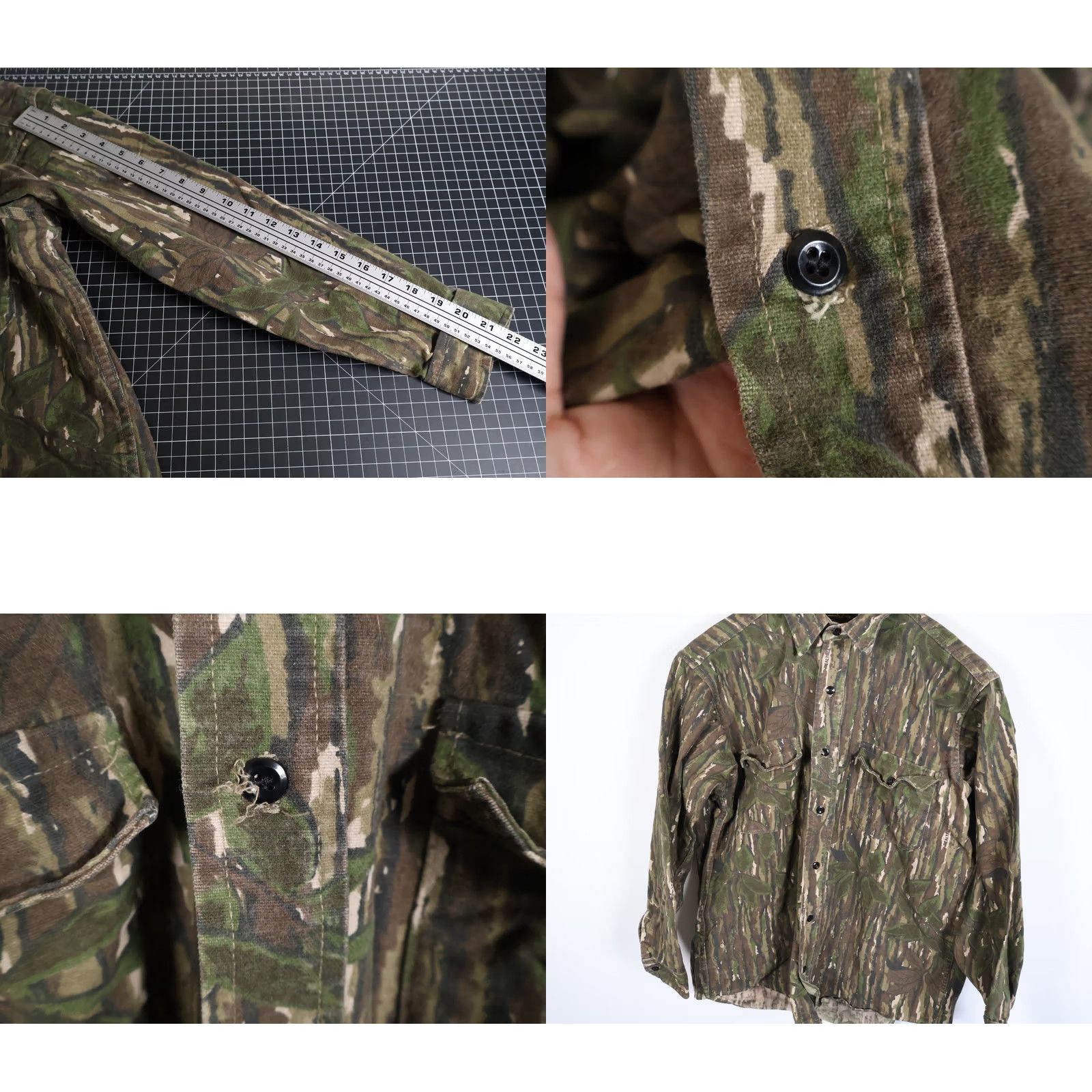Realtree VINTAGE Melton Shirt Co. Deerskin Camouflage Flannel Shirt Mens Large Green RealTree Camouflage 80s Chamois Cotton Button-Up Size US L / EU 52-54 / 3 - 8 Thumbnail