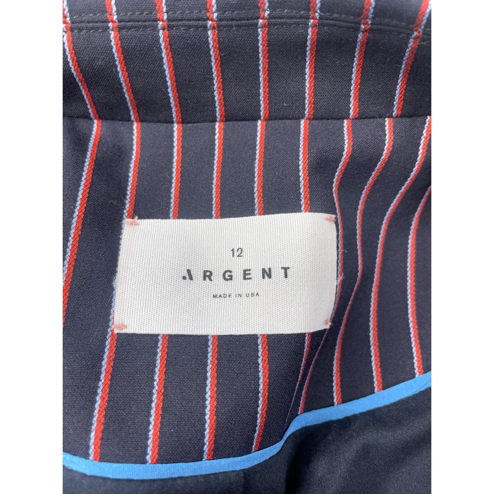 Vintage Argent Workwear Classic Single Breasted Blazer Striped Jacket Womens 12 Size XL / US 12-14 / IT 48-50 - 3 Thumbnail