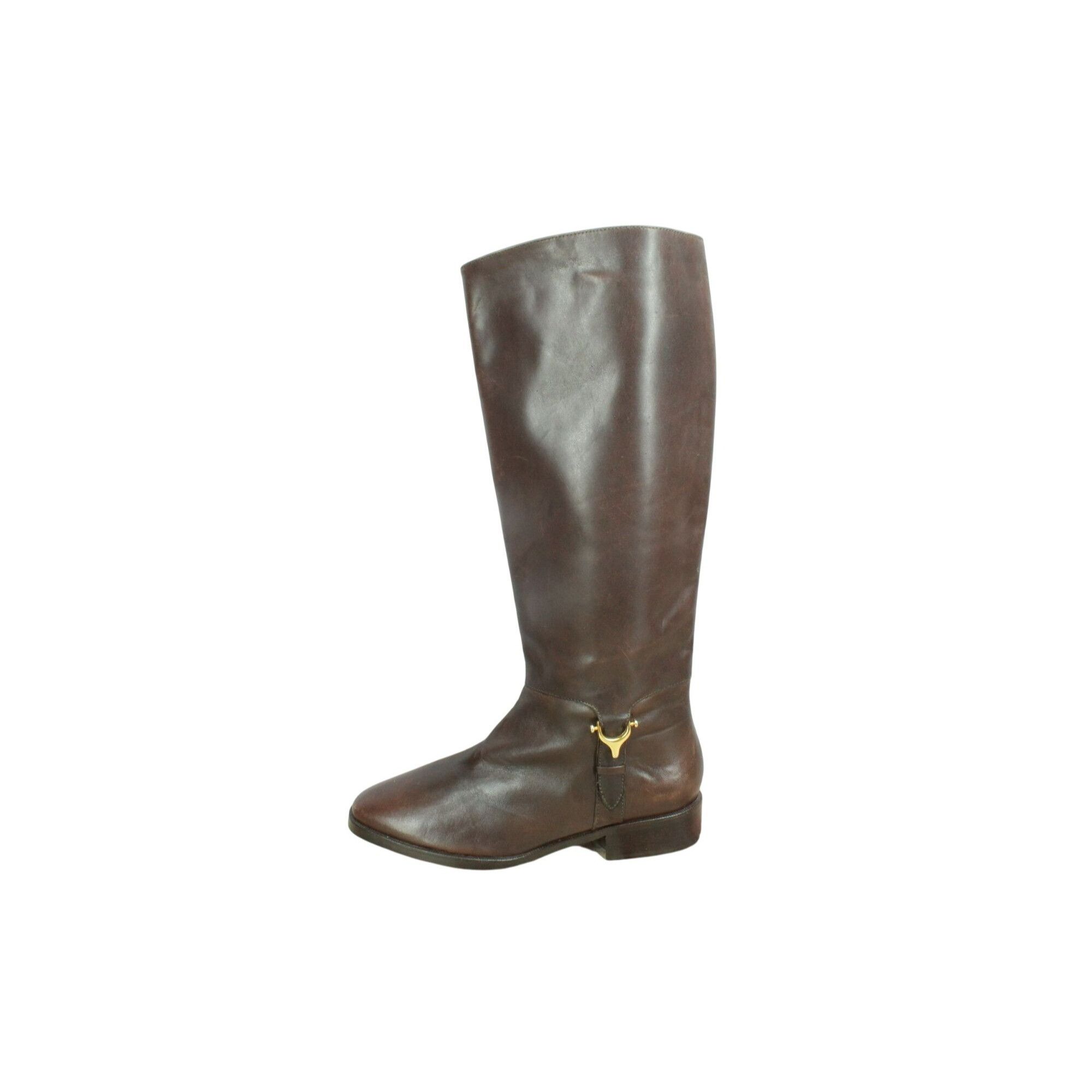 Etienne Aigner Etienne Aigner Women’s Dark Brown Leather Derby Boots Size US 6 / IT 36 - 1 Thumbnail