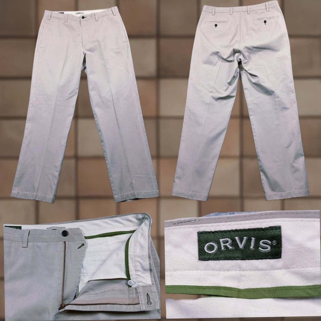 Orvis Orvis Men's Ultimate Khakis Flat Front Chino Pants 36x30 Beige Cotton EUC Size US 36 / EU 52 - 1 Thumbnail