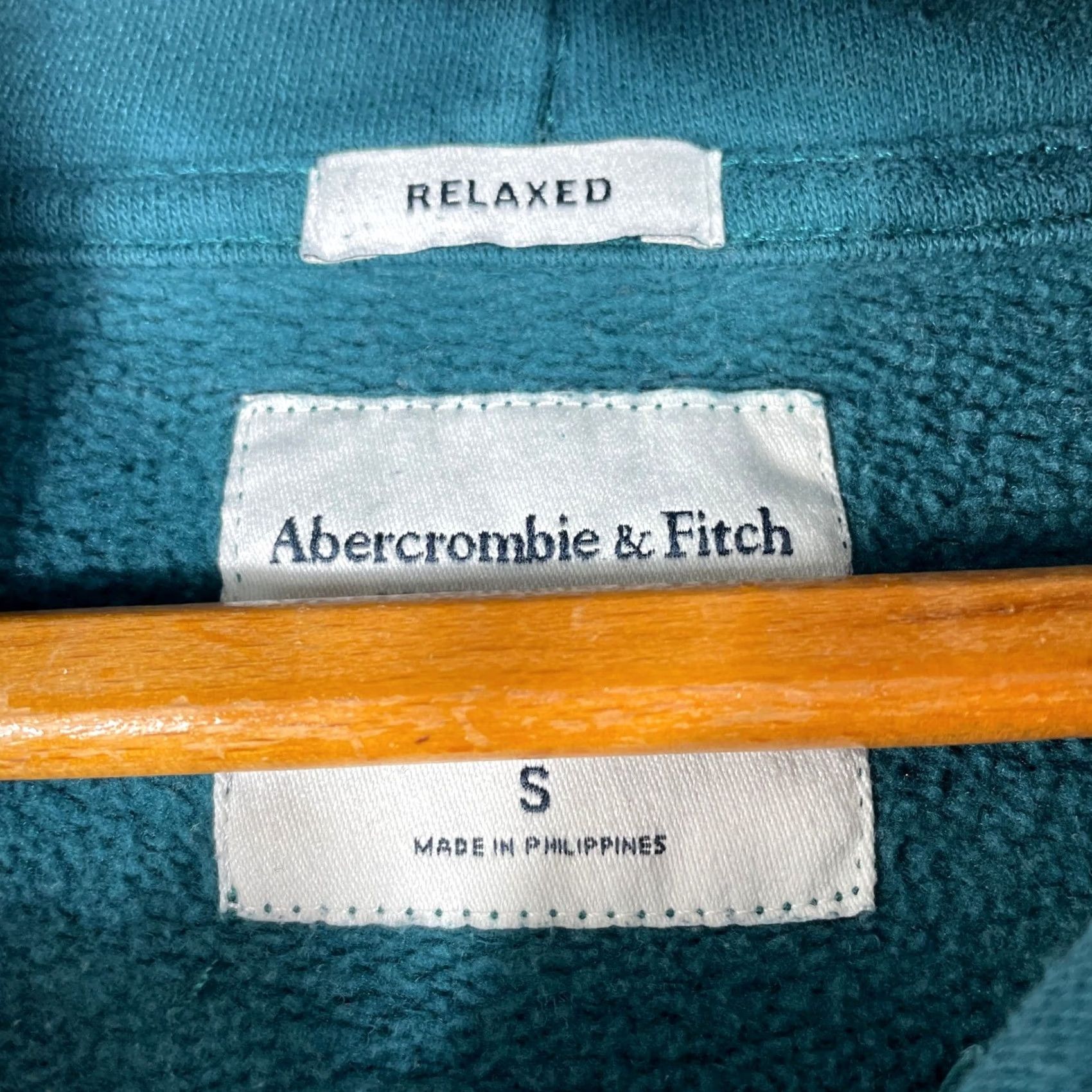 Abercrombie & Fitch Abercrombie & Fitch Hoodie Womens Small Teal Green Sweatshirt New York City - Pre-Owned Size S / US 4 / IT 40 - 3 Thumbnail