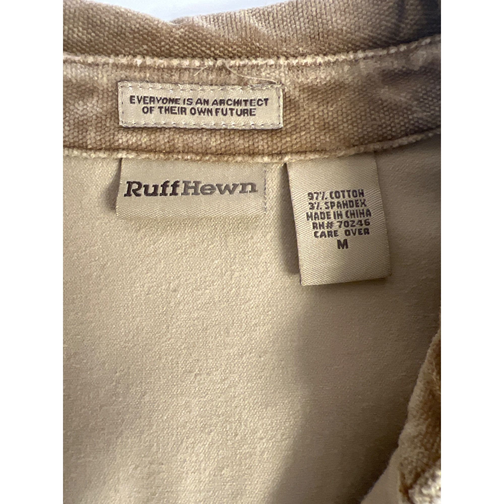 Other Vintage Ruff Hewn M Tan Button-Up Jacket w Buffalo Buttons Size M / US 6-8 / IT 42-44 - 7 Thumbnail
