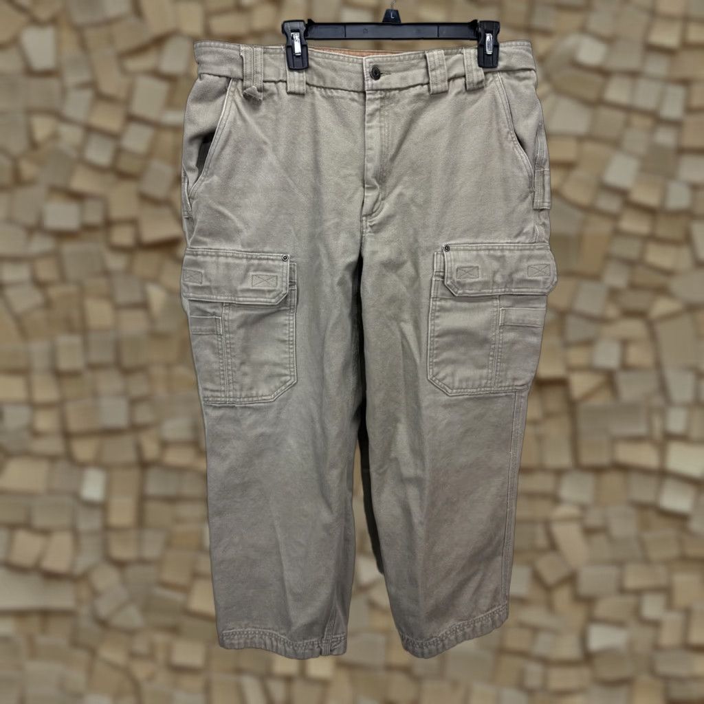 Vintage DULUTH Fire Hose Relaxed Fit Cargo Work Pants 38x28 Men's Beige Cotton Canvas 5-Pocket Tool Straps Belted Wrinkle-Resistant Casual Workwear Mens Size US 38 / EU 54 - 1 Thumbnail