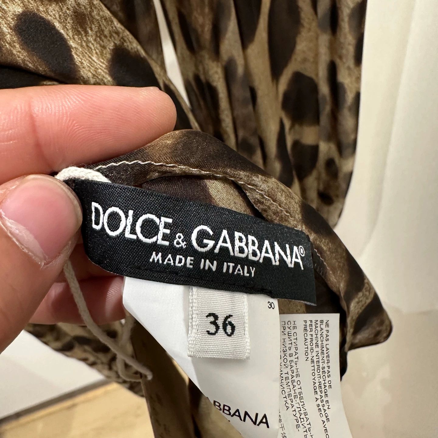Dolce & Gabbana D&G feb499 leopard sash longsleeve shirt 36 Size XS / US 0-2 / IT 36-38 - 3 Thumbnail