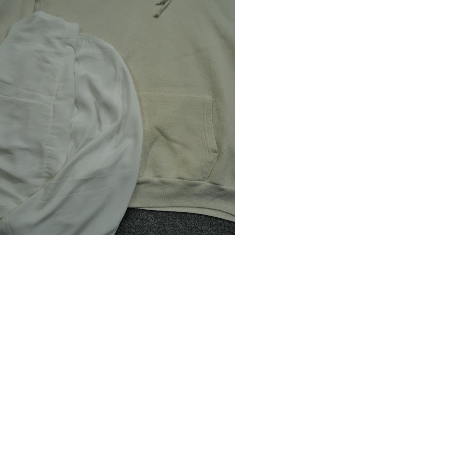 Vintage VINTAGE Bike Hoodie Mens Large L Ivory White Distressed Pullover Blank 80s 90s Logo Pocket Sweatshirt Size US L / EU 52-54 / 3 - 10 Thumbnail