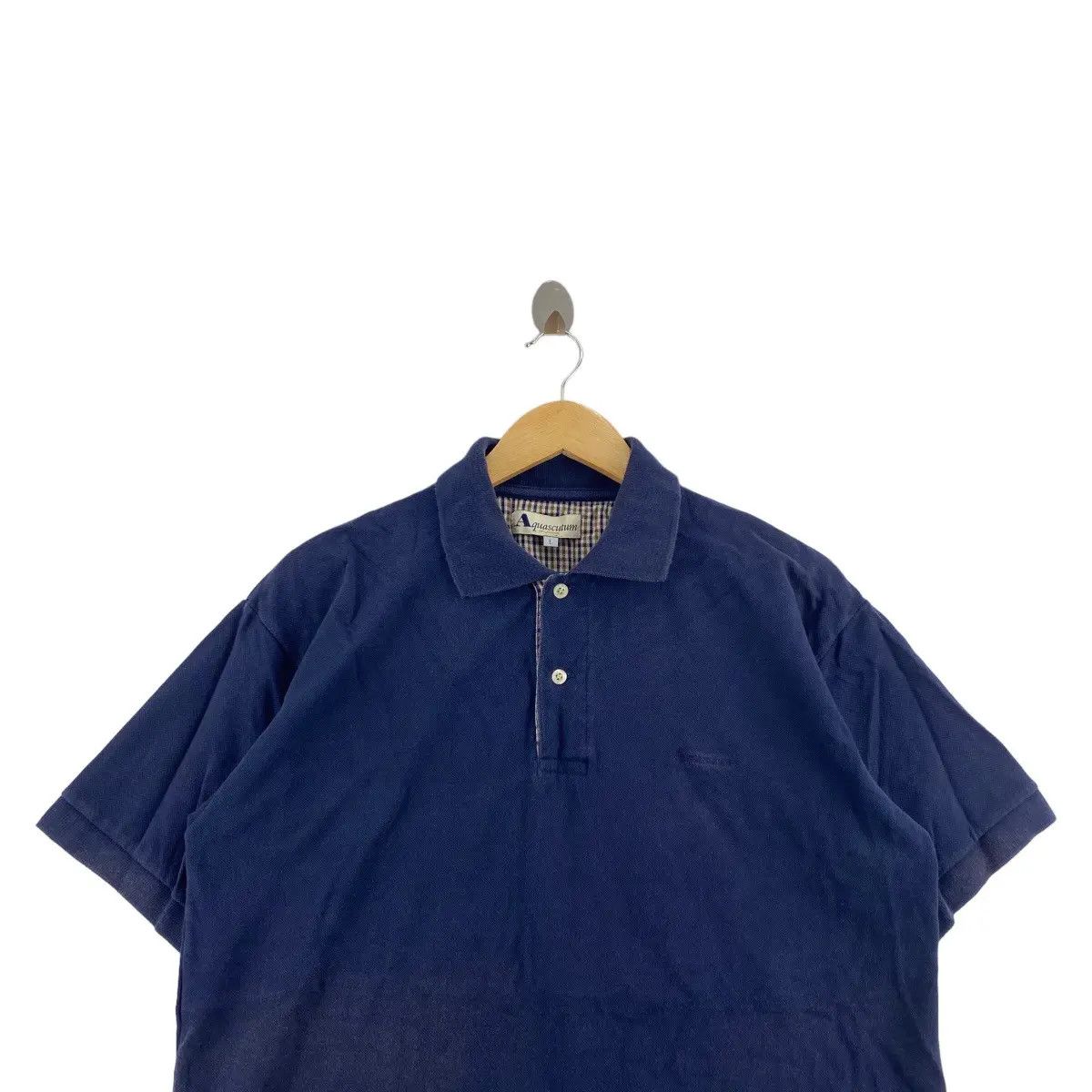 Aquascutum AQUASCUTUM LONDON Nova Checks Polo Tee Shirt Top Embossed Size US L / EU 52-54 / 3 - 3 Thumbnail