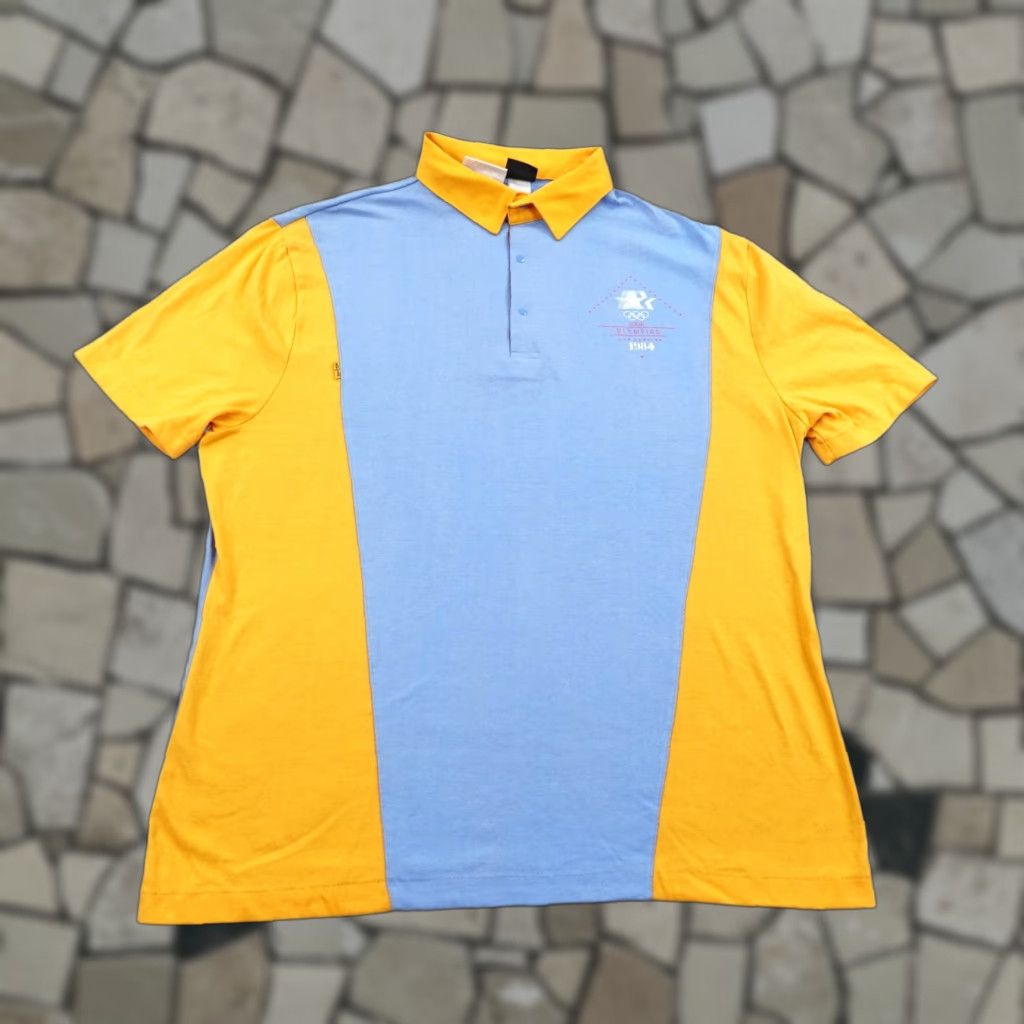 Levi's Vintage Levi's Polo Shirt Mens Large Blue Gold 1984 Olympics Staff Uniform 80s Polo Shirt Mens Large Blue Gold 1984 Olympics Staff Uniform Size US L / EU 52-54 / 3 - 1 Thumbnail