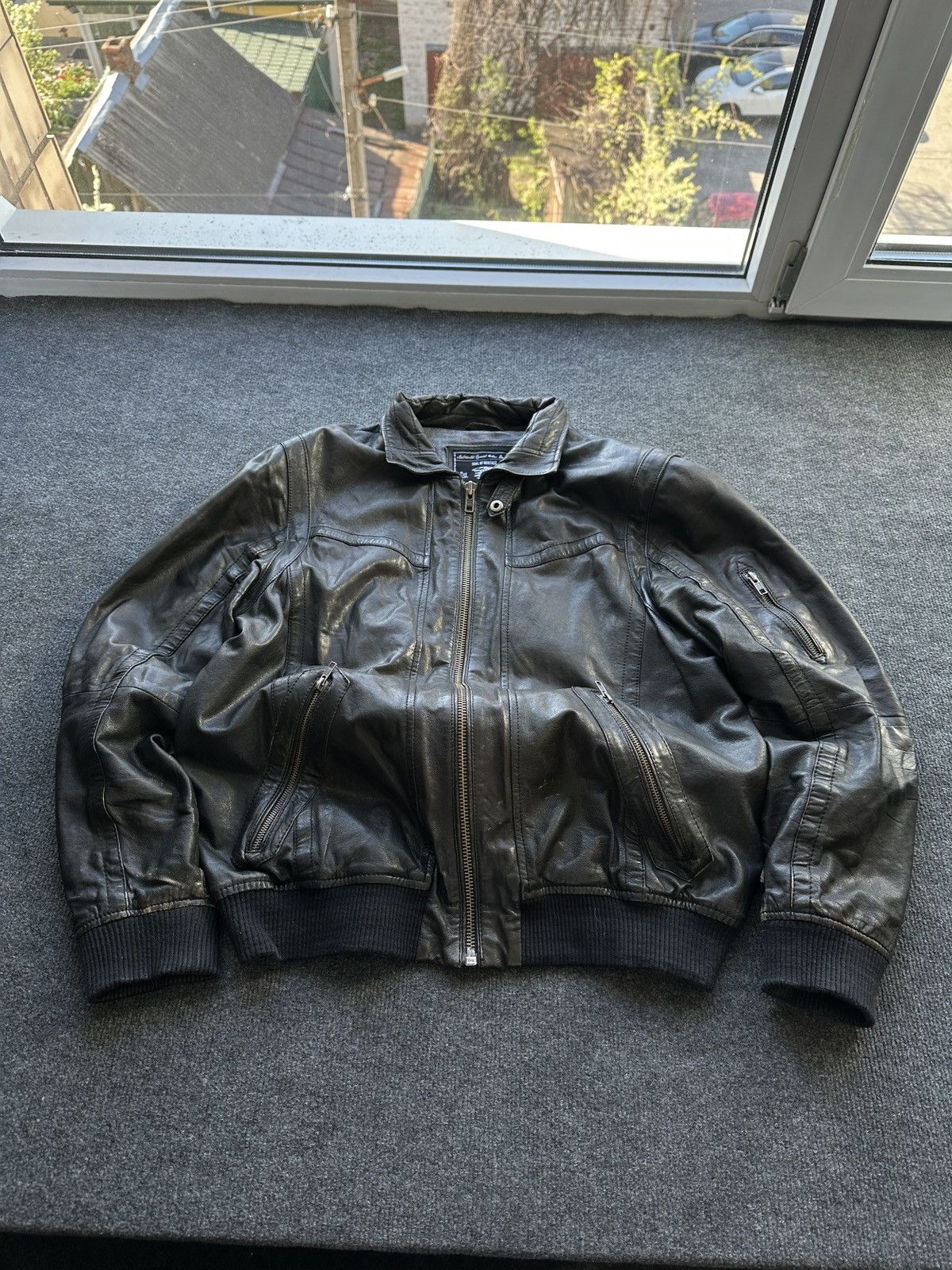 Other 🚨VNTG LEATHER JACKET AVANT GARDE WESTERN BLACK MOTO Size US L / EU 52-54 / 3 - 1 Thumbnail